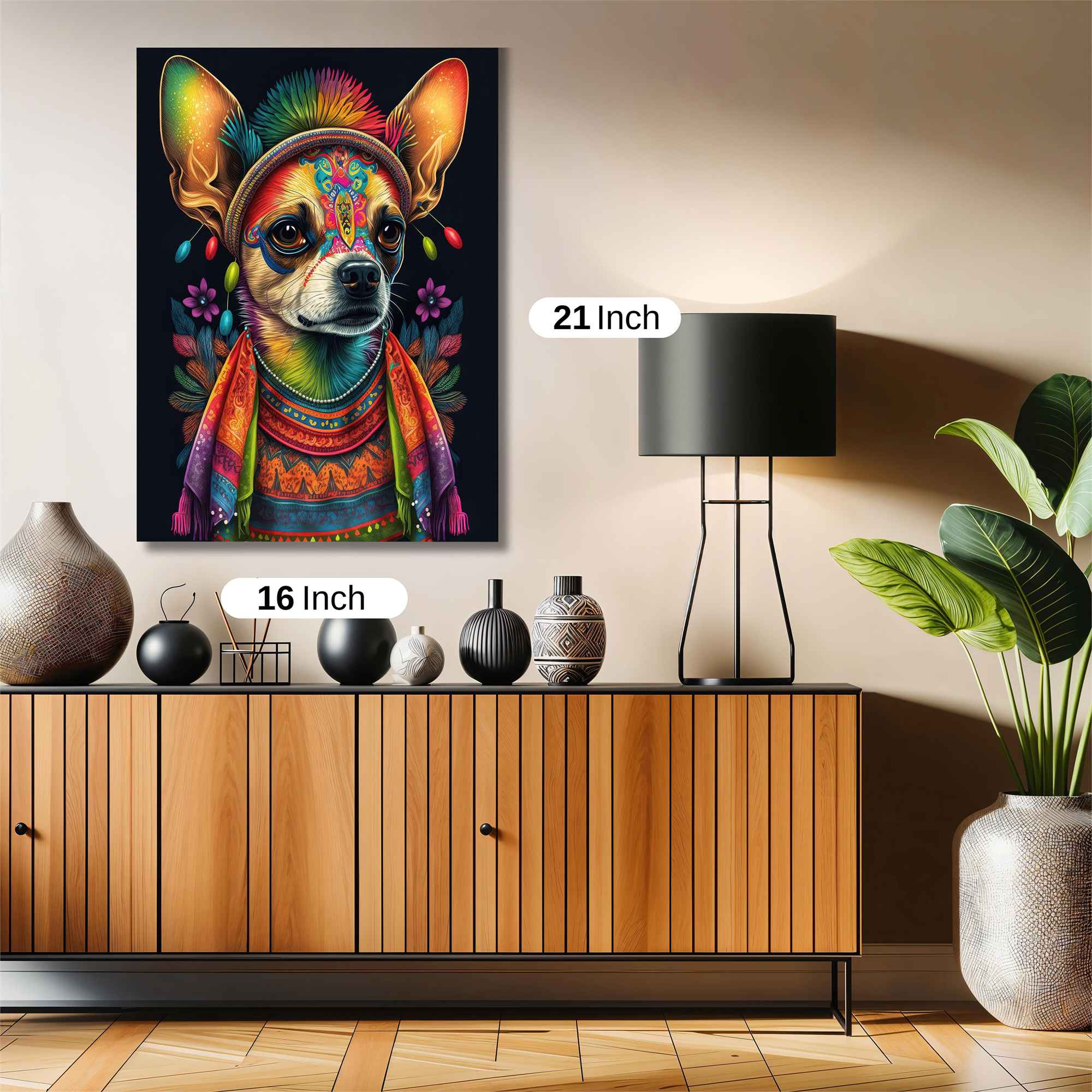 Chihuahua Fiesta Safe Wall Magnetic / M