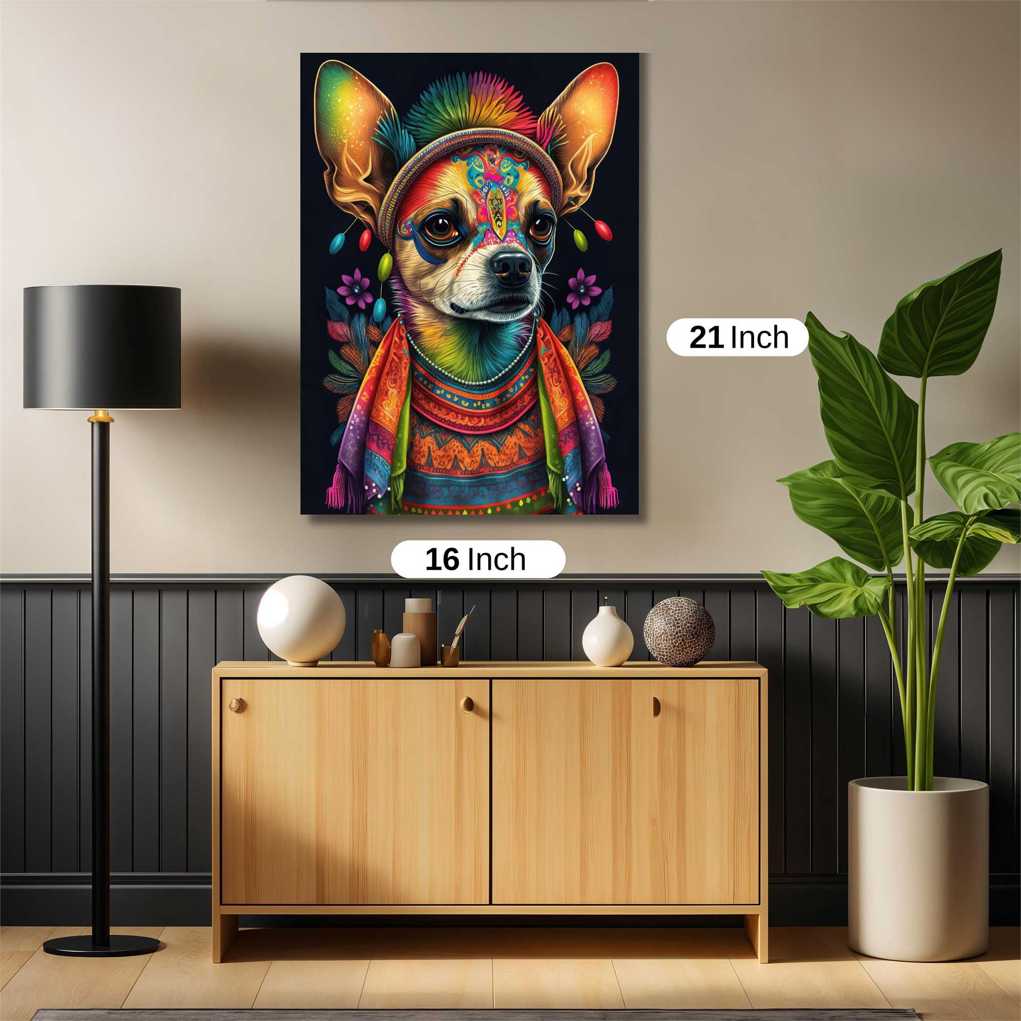 Chihuahua Fiesta Safe Wall Magnetic / M