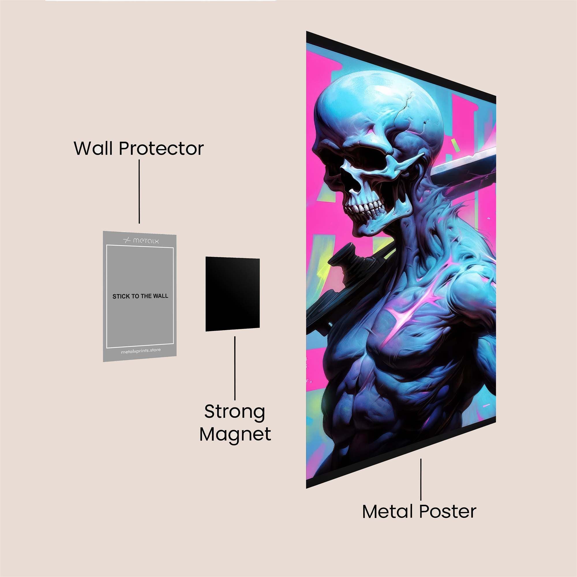 Skull Radiant Safe Wall Magnetic / M