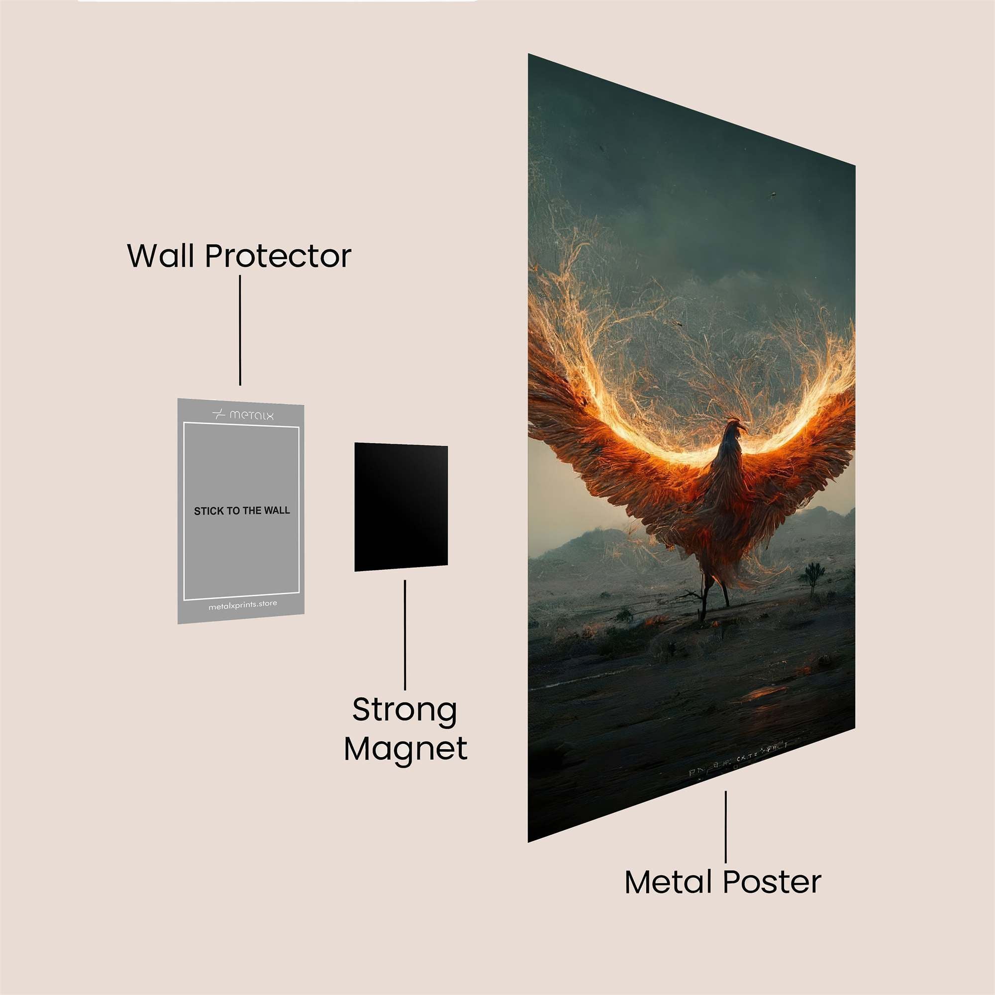 Phoenix Rebirth Safe Wall Magnetic / M
