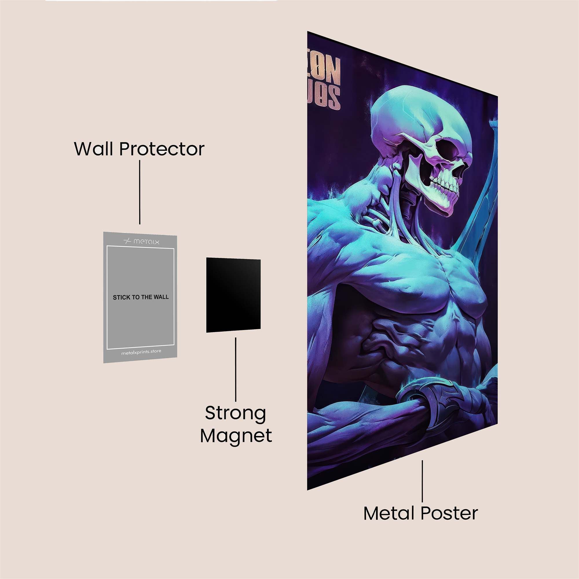Skeleton Serenity Safe Wall Magnetic / M