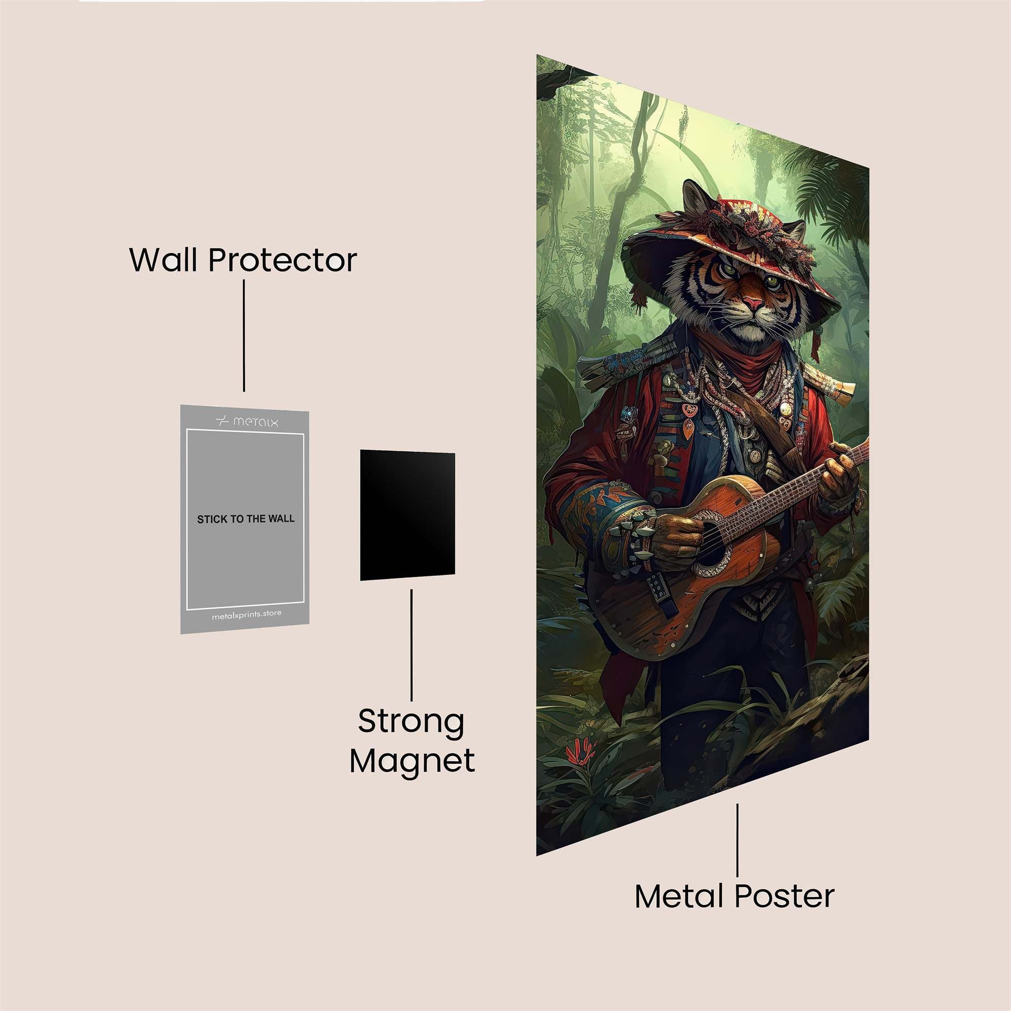 Tiger Troubadour Safe Wall Magnetic / M