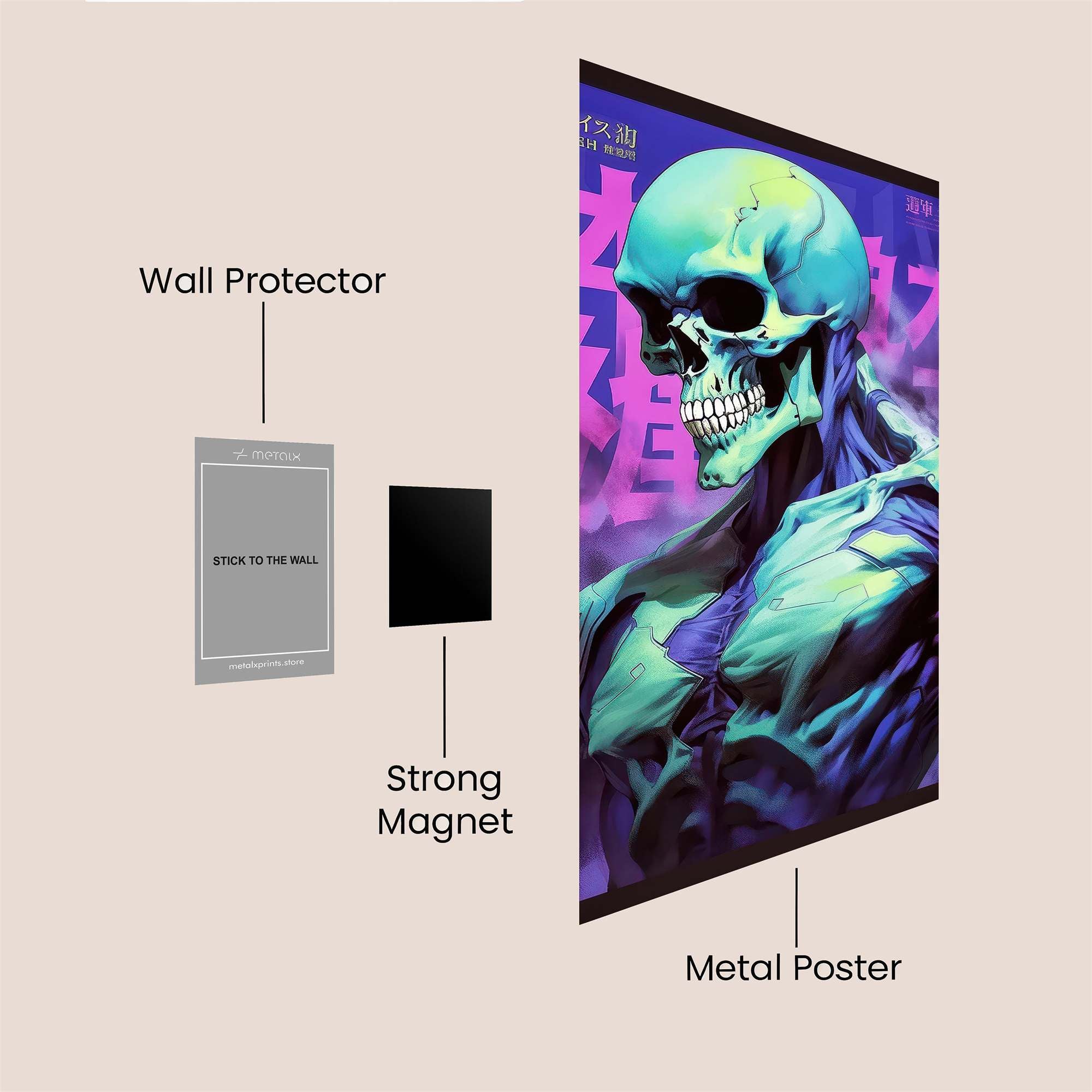 Skull Serenity Safe Wall Magnetic / M