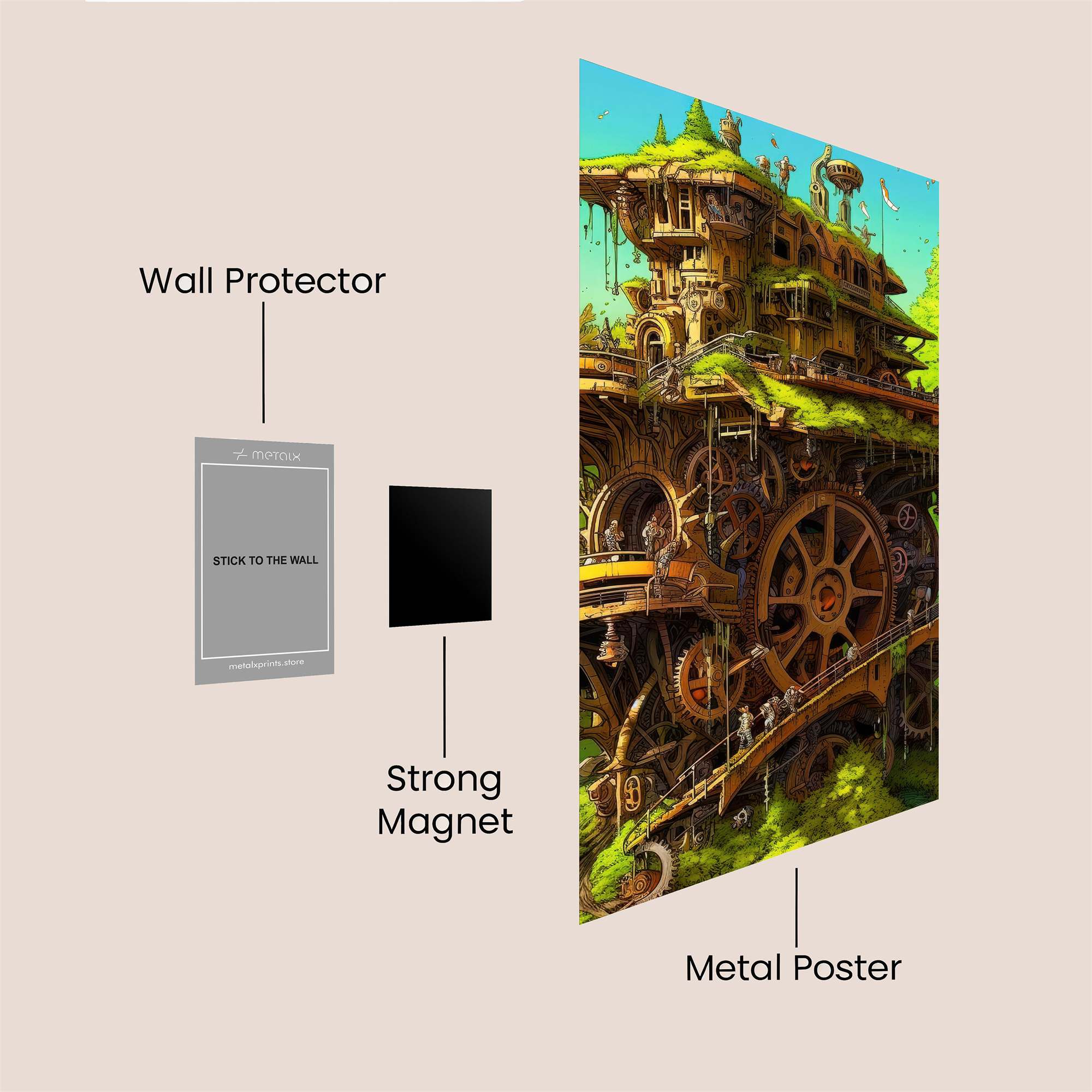 Steampunk Serenity Safe Wall Magnetic / M