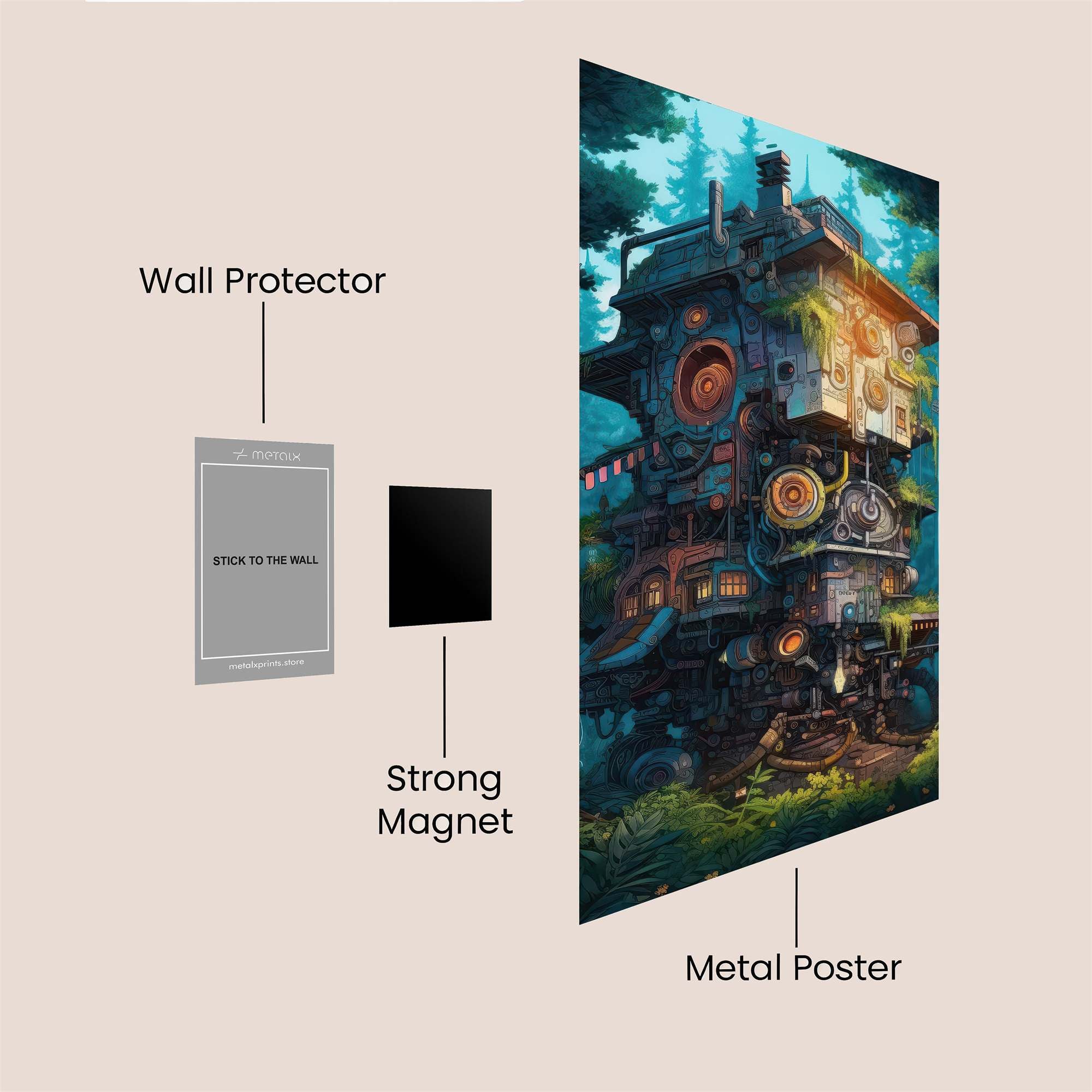 Steampunk Sanctuary Safe Wall Magnetic / M