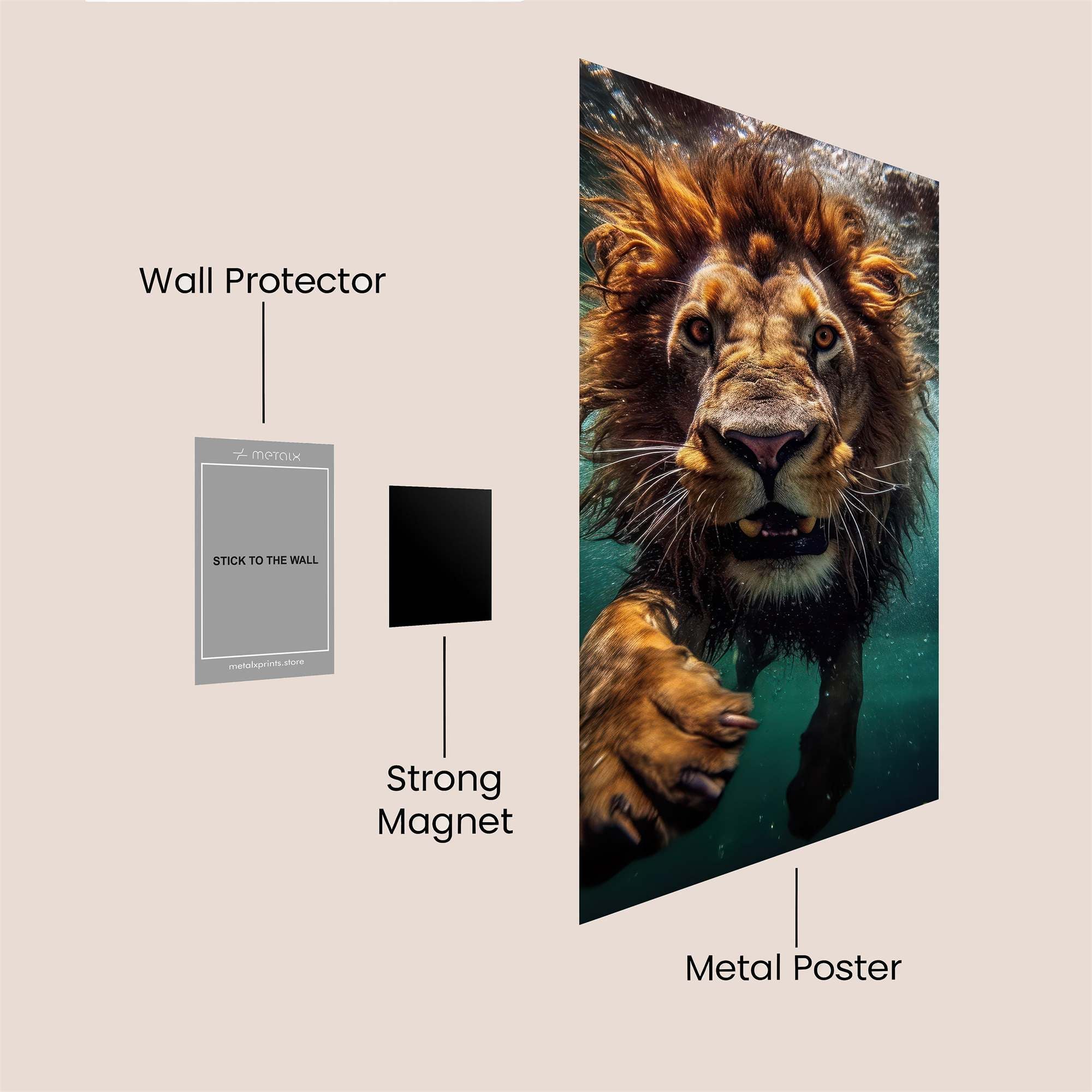 Lion Serenity Safe Wall Magnetic / M