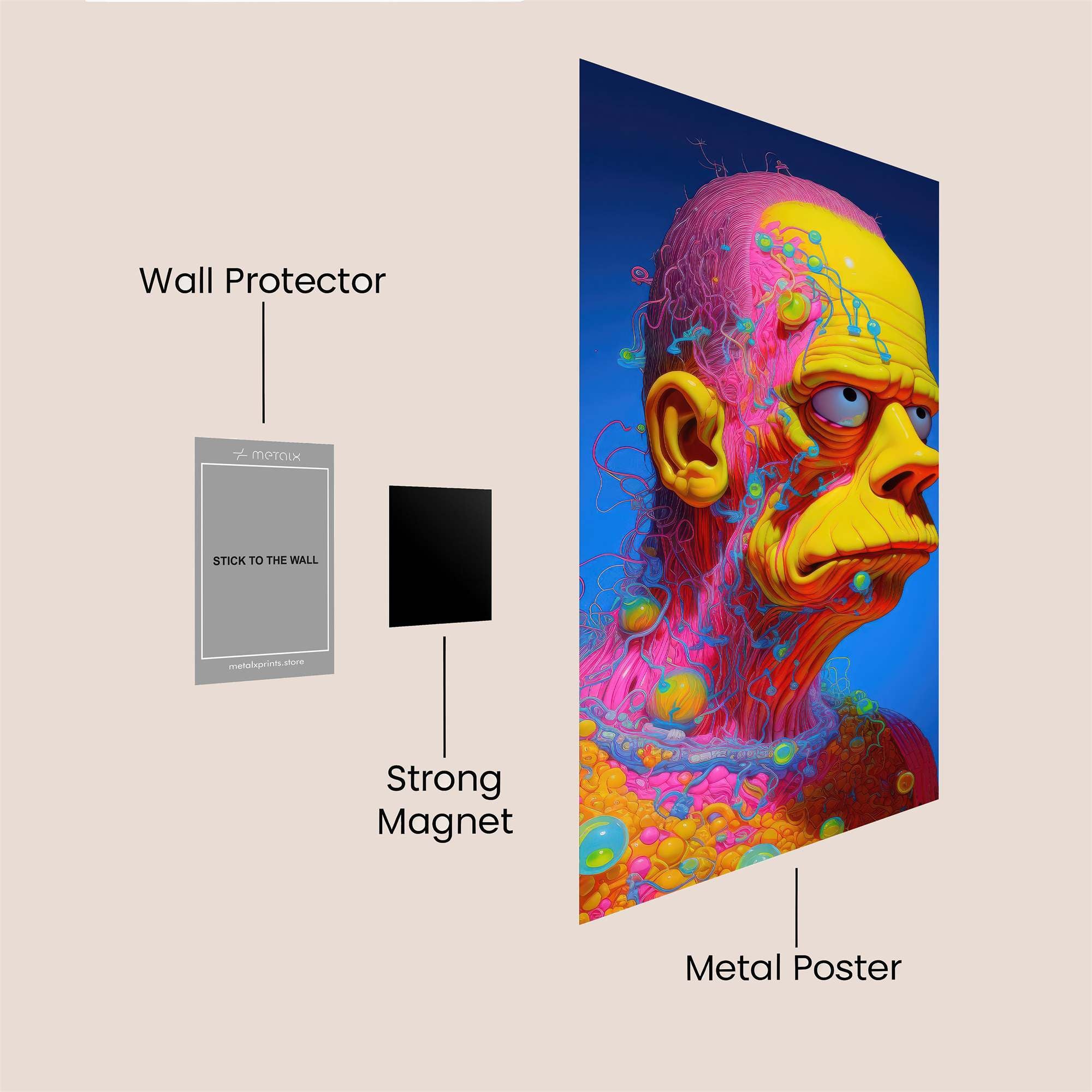 Mr.Burns Psychedelic Safe Wall Magnetic / M