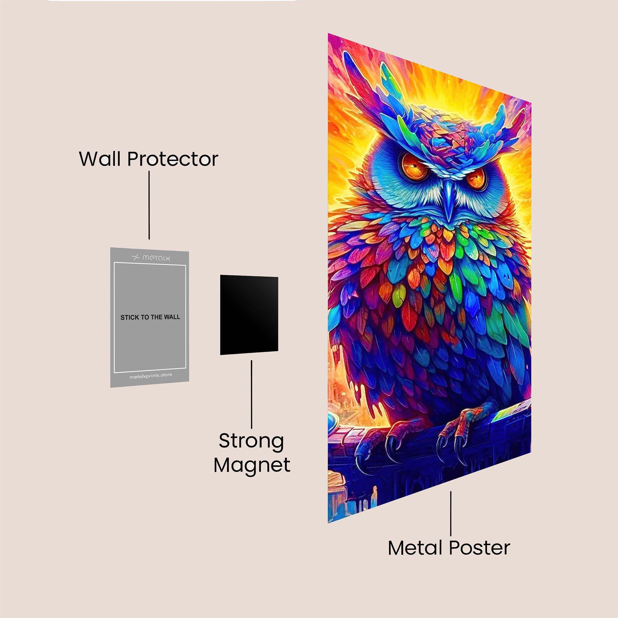 Owl Radiance Safe Wall Magnetic / M