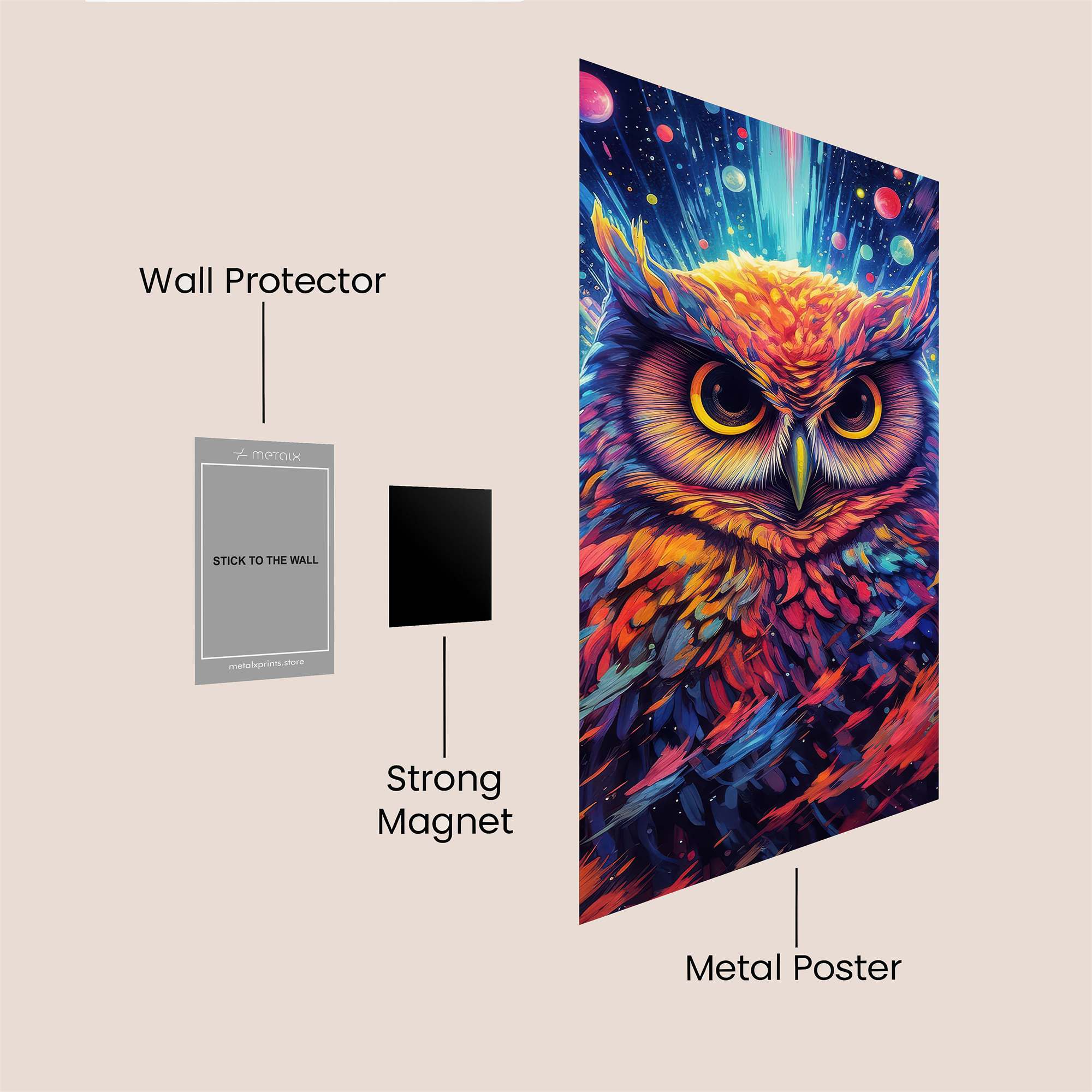Cosmic Owl Safe Wall Magnetic / M