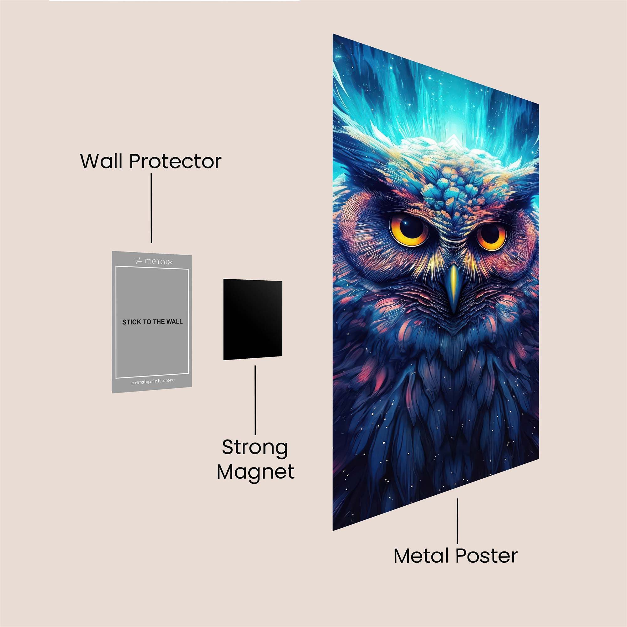 Owl Enigma Safe Wall Magnetic / M