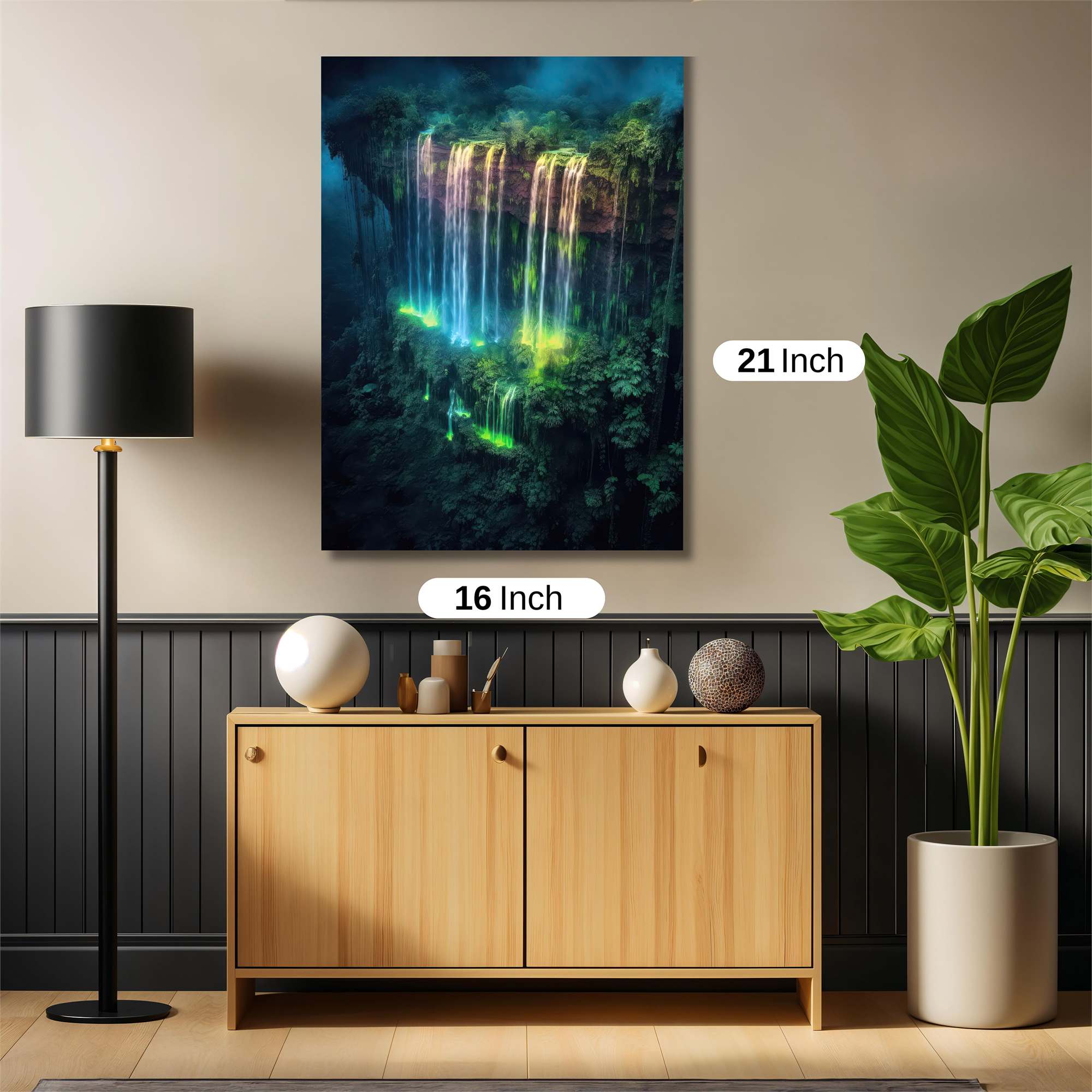 Luminous Waterfall Safe Wall Magnetic / M