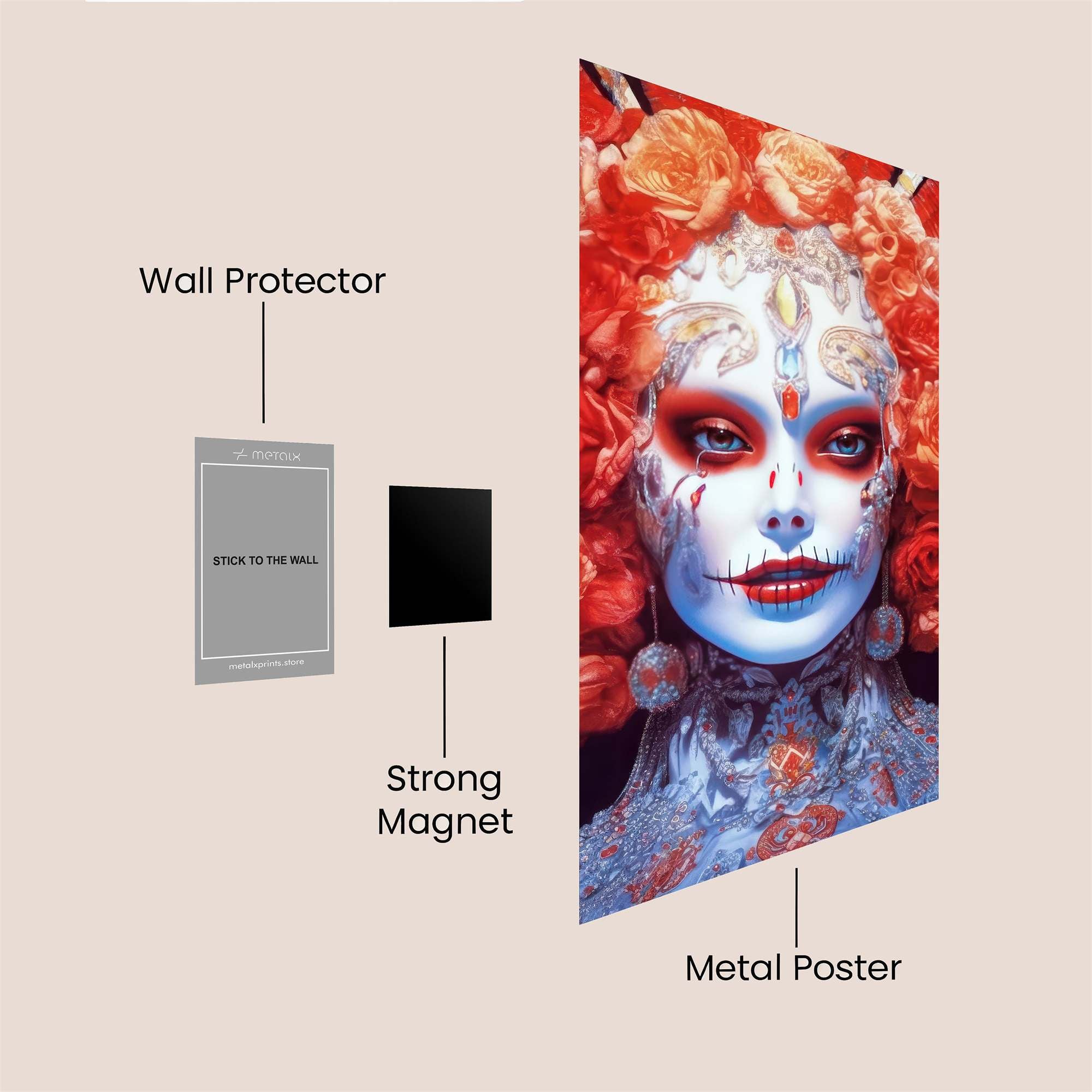 Santa Muerte Safe Wall Magnetic / M