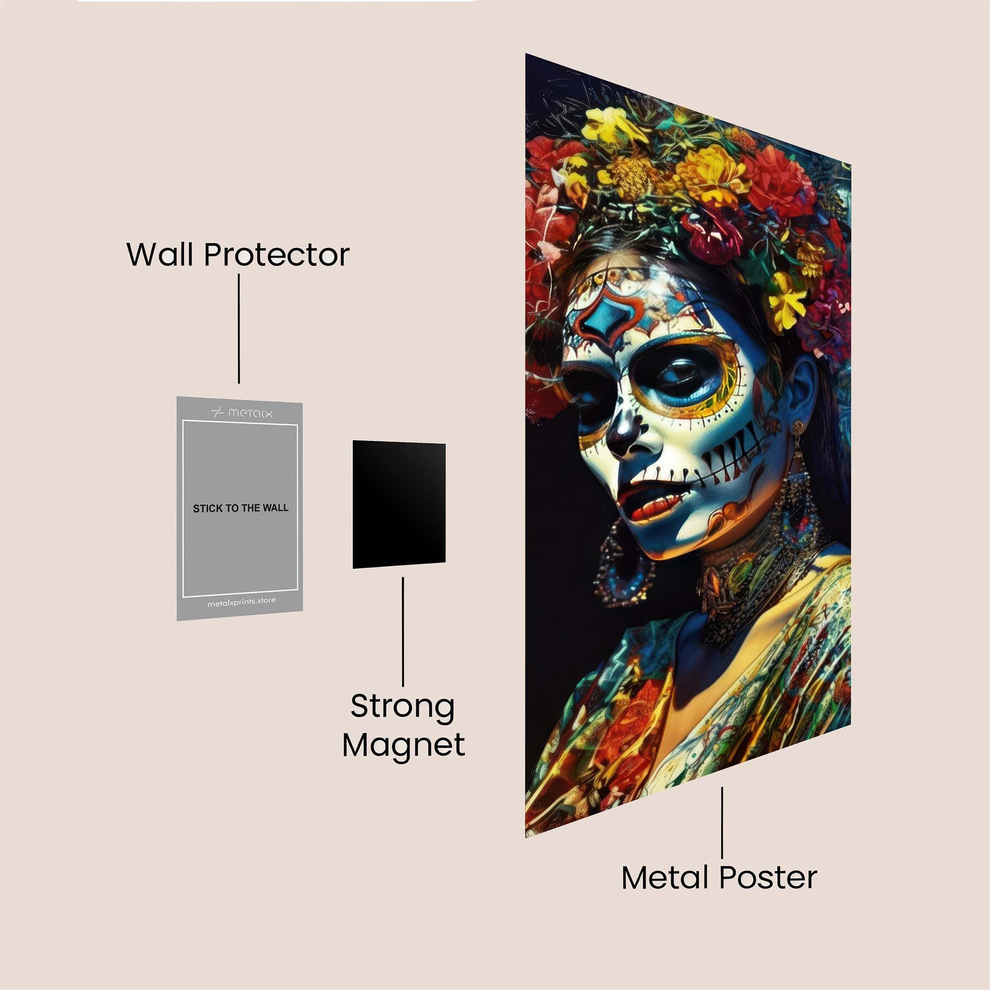 Catrina Vibrant Safe Wall Magnetic / M