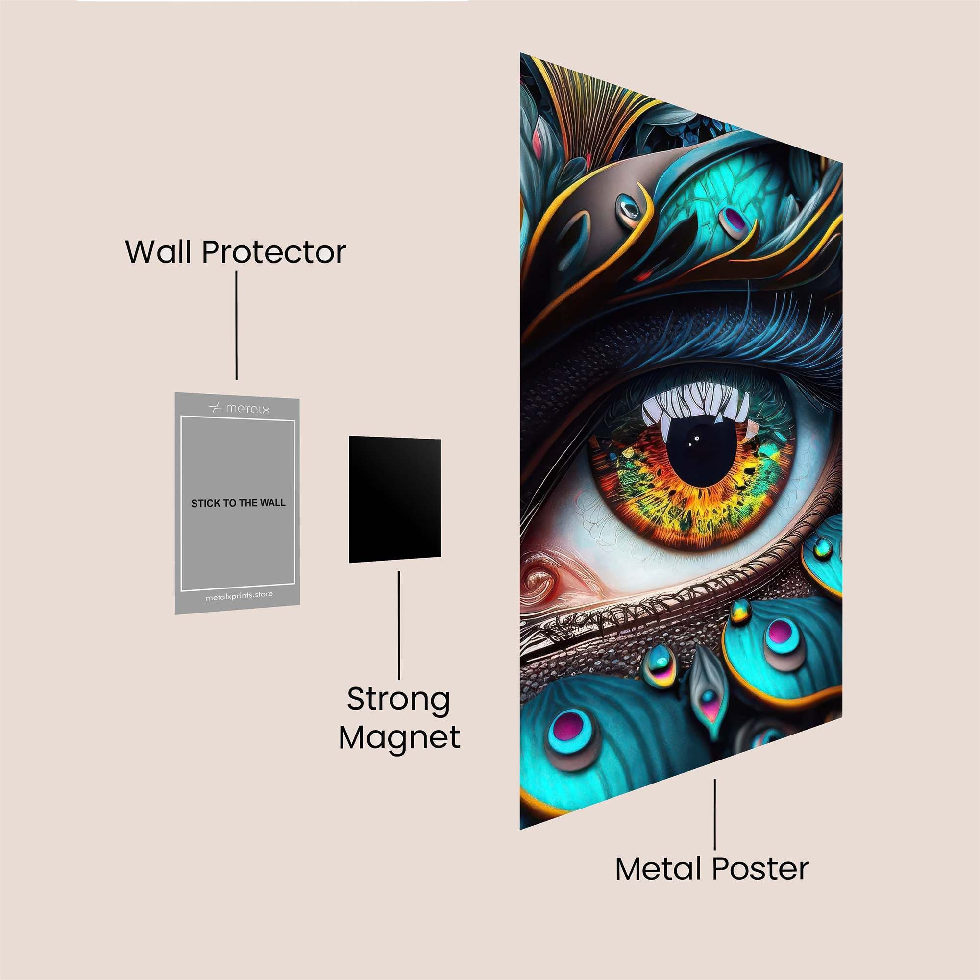 Peacock Enigma Safe Wall Magnetic / M