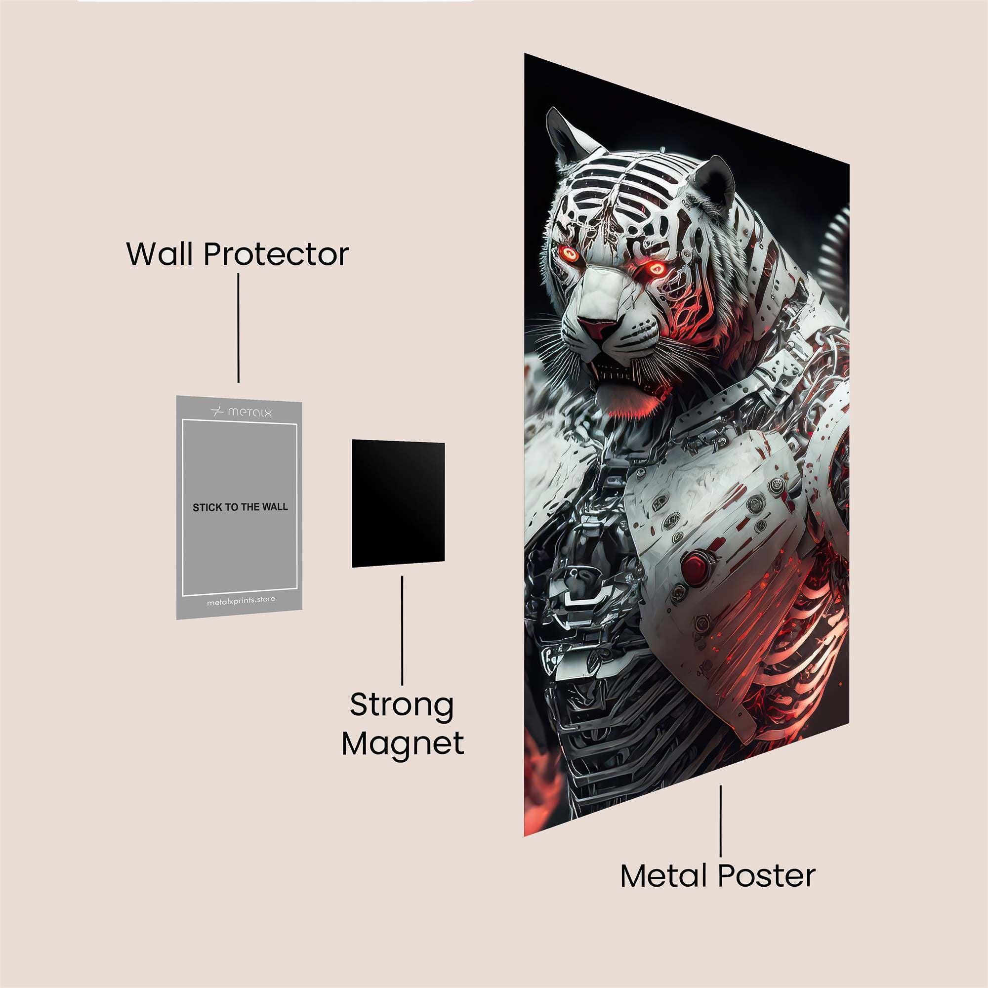 Tiger Fury Safe Wall Magnetic / M