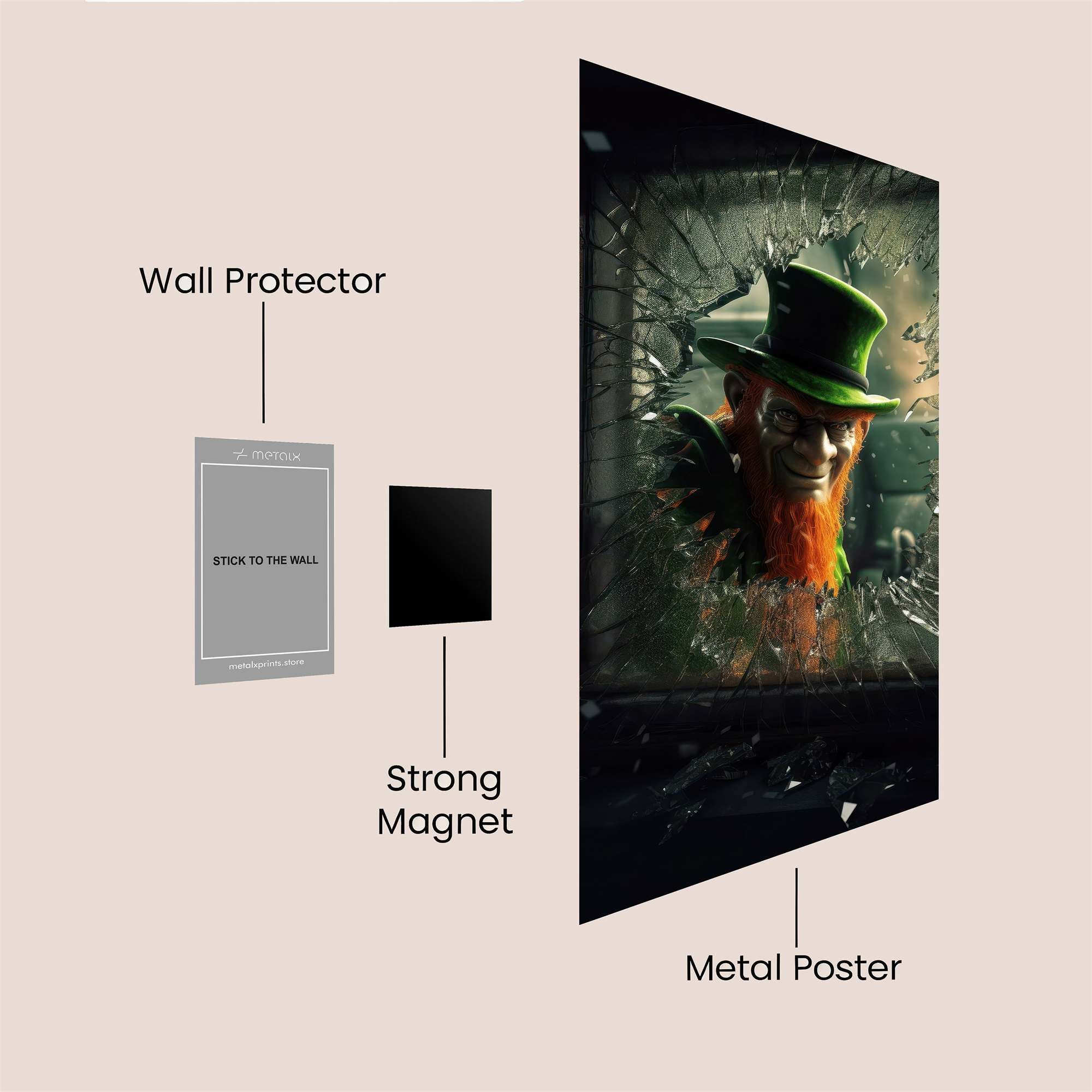 Leprechaun Shattered Safe Wall Magnetic / M