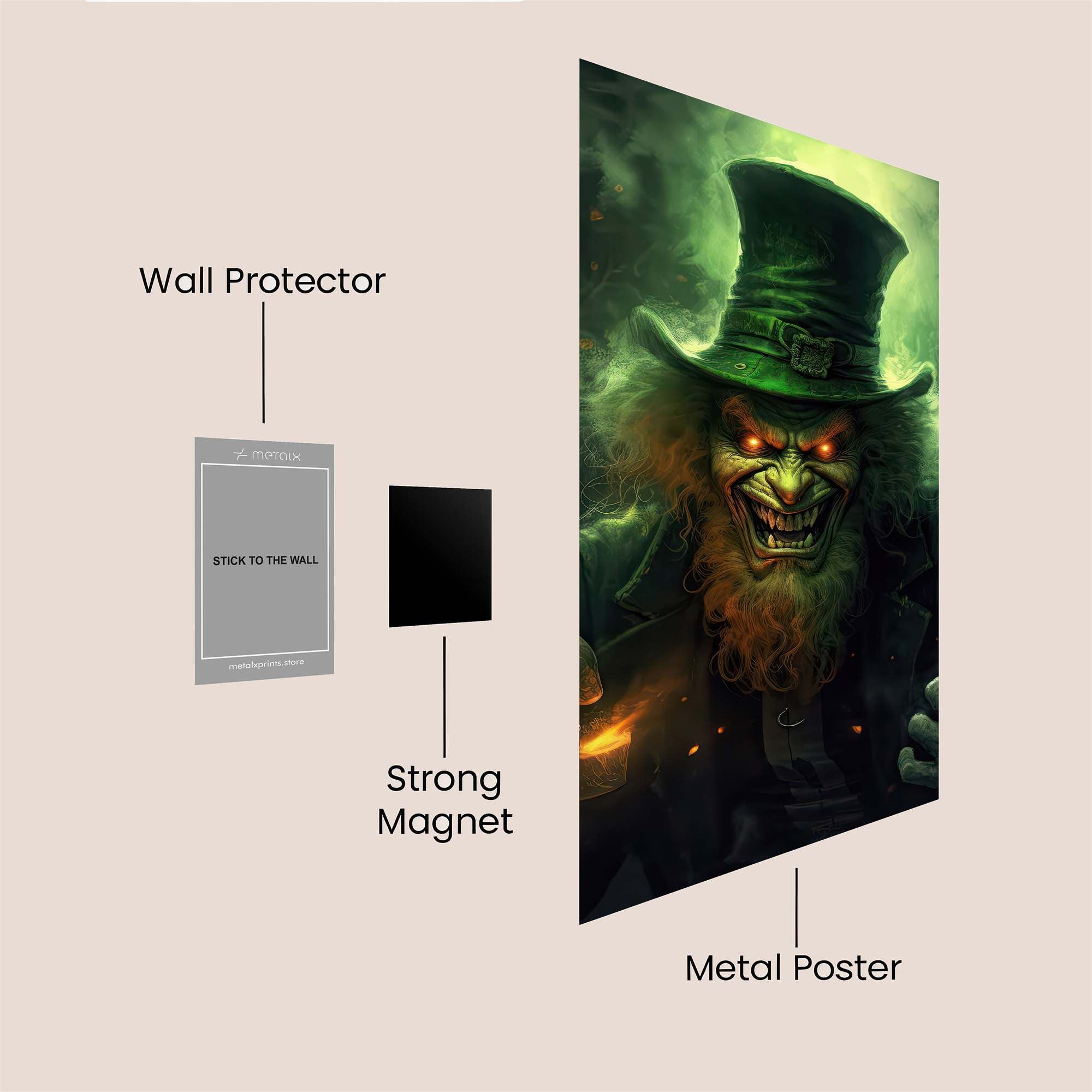 Leprechaun Malevolent Safe Wall Magnetic / M