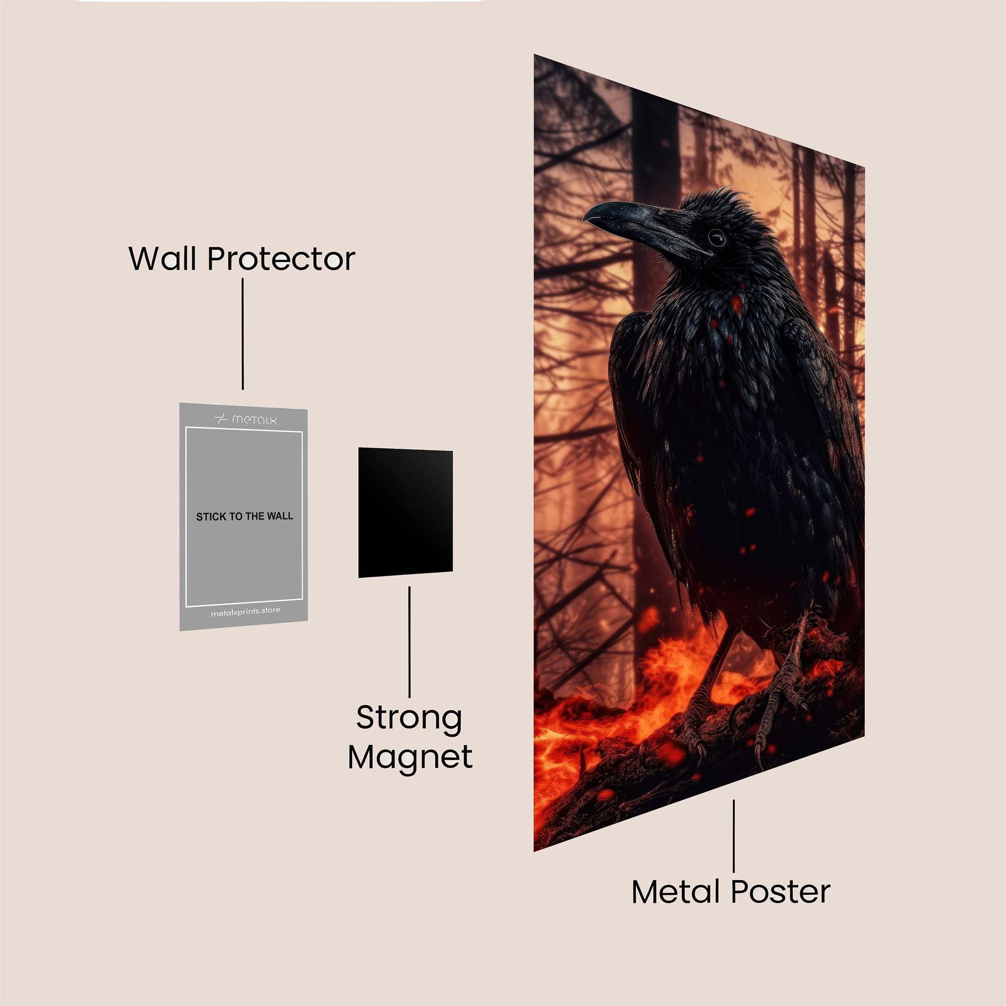 Raven Blaze Safe Wall Magnetic / M