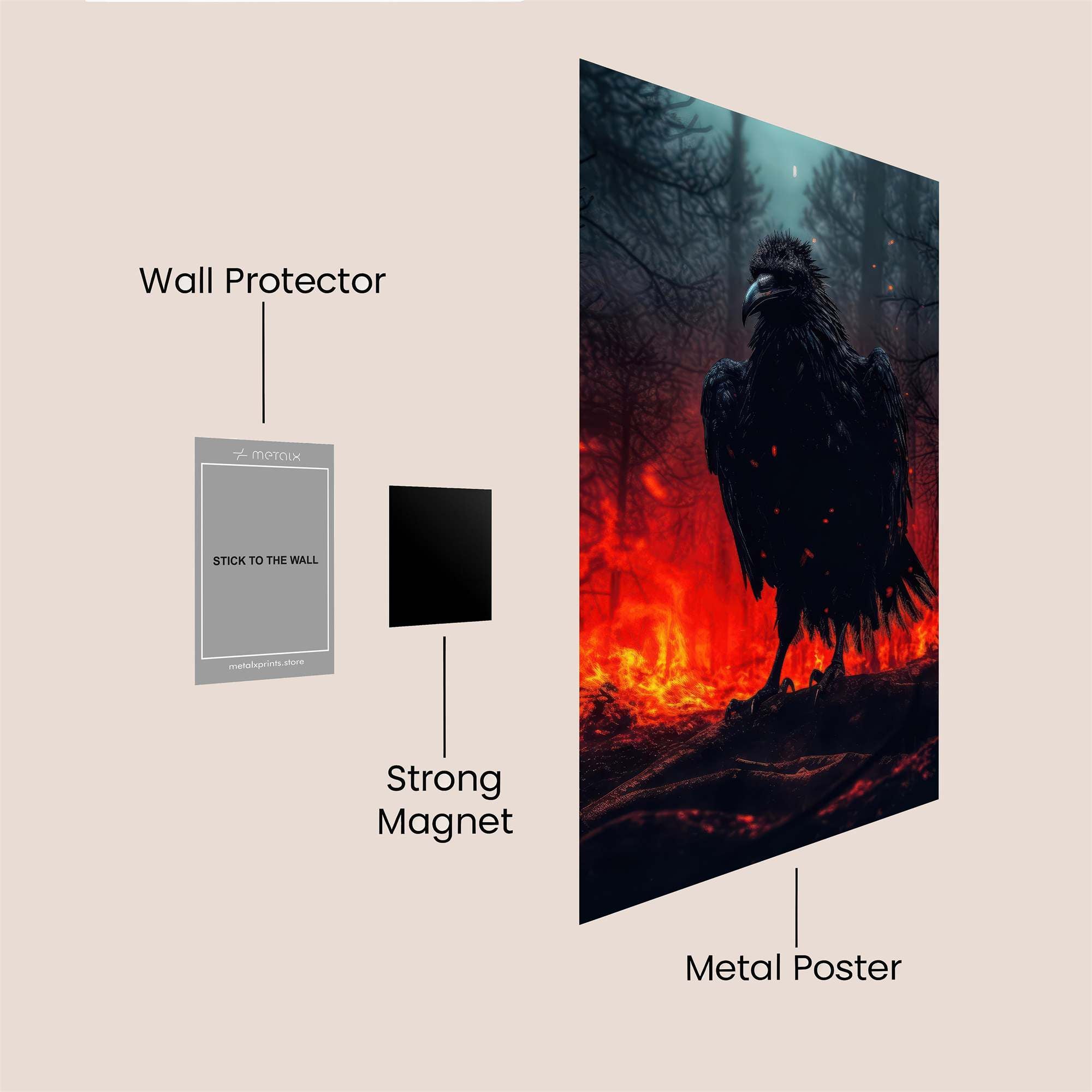 Raven Apocalypse Safe Wall Magnetic / M