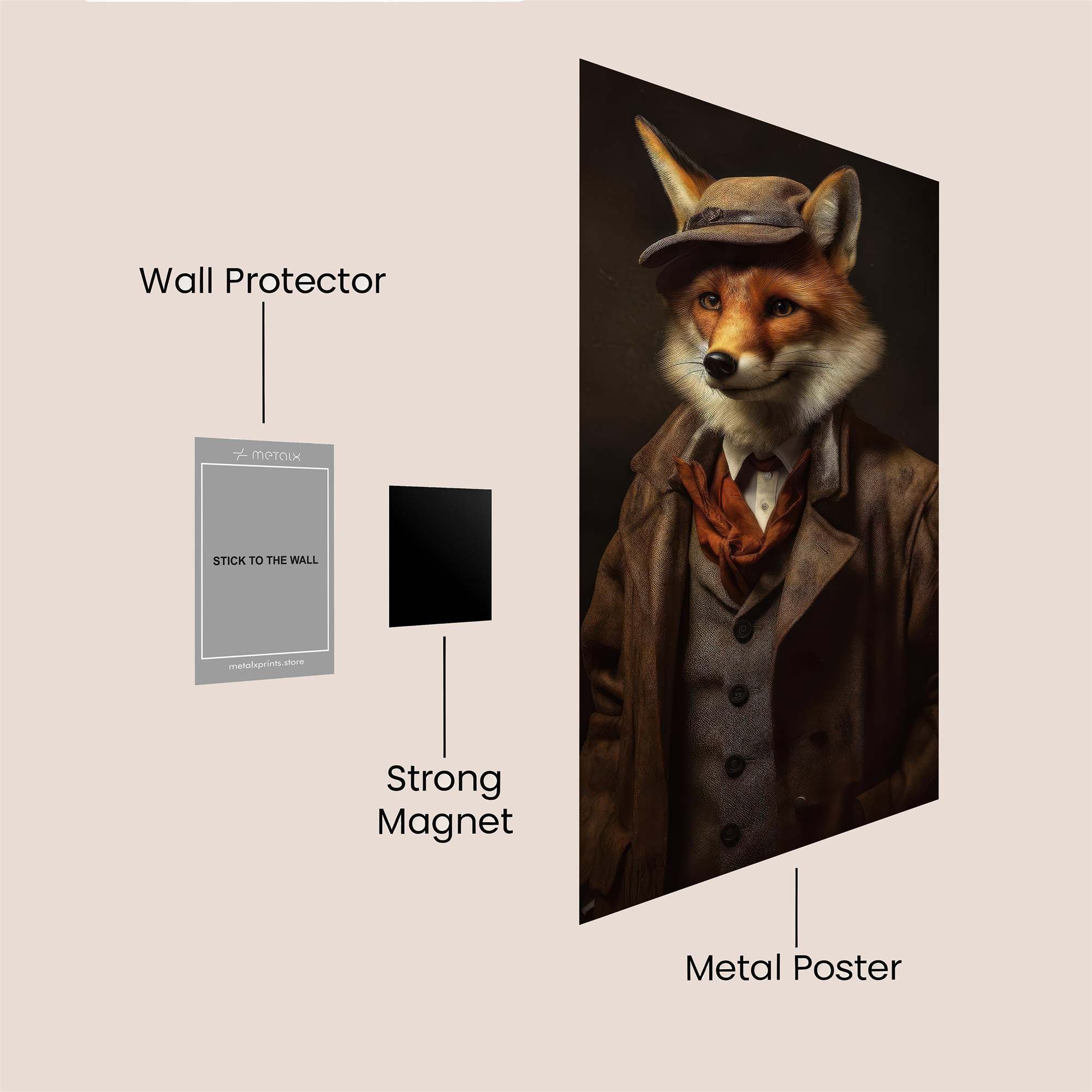 Dapper Fox Safe Wall Magnetic / M