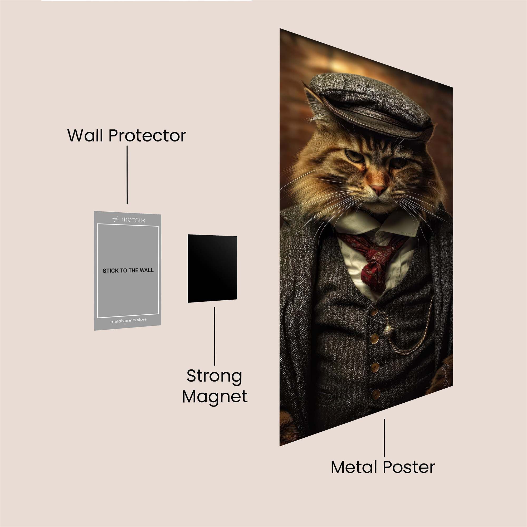 Detective Whiskers Safe Wall Magnetic / M