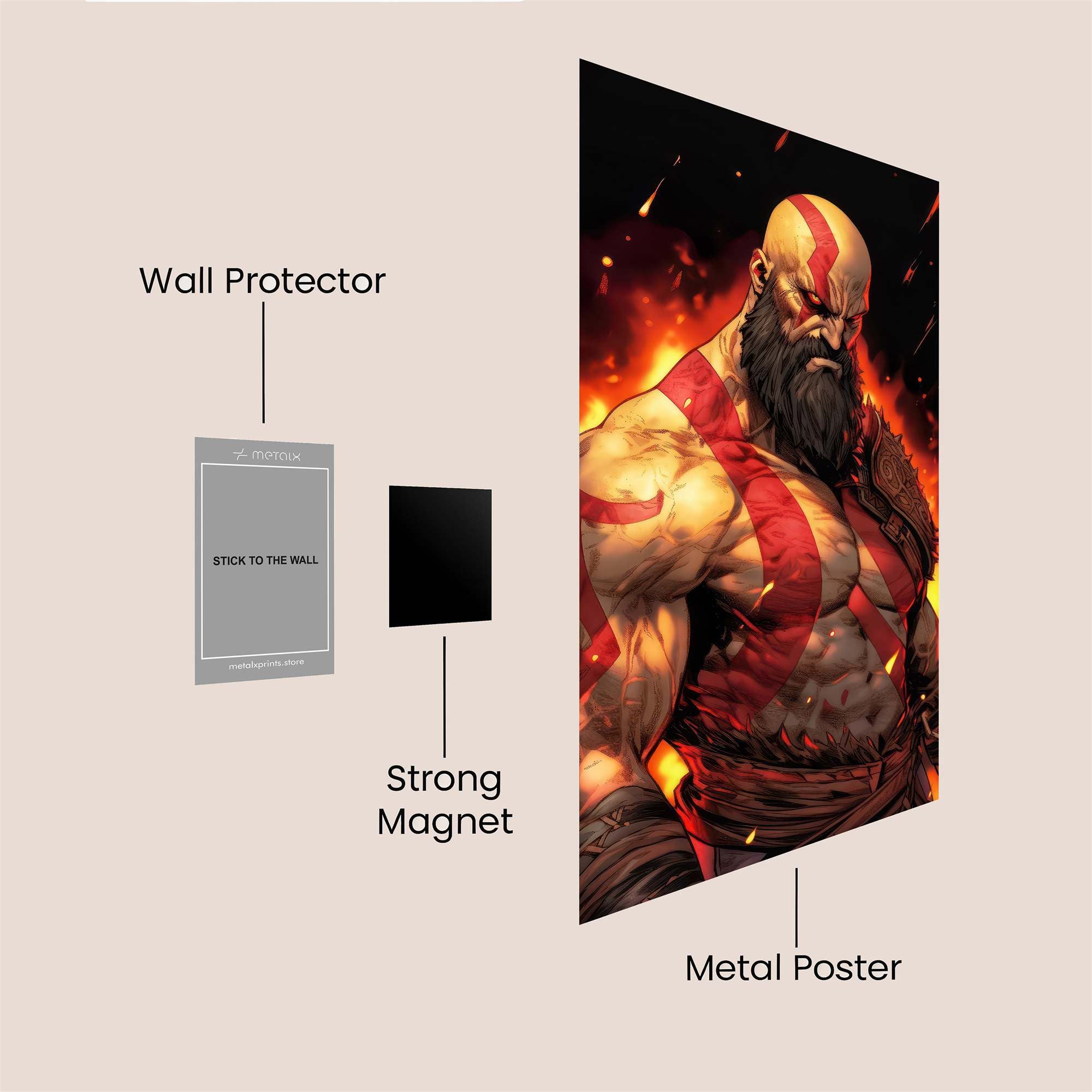 Kratos Fiery Safe Wall Magnetic / M