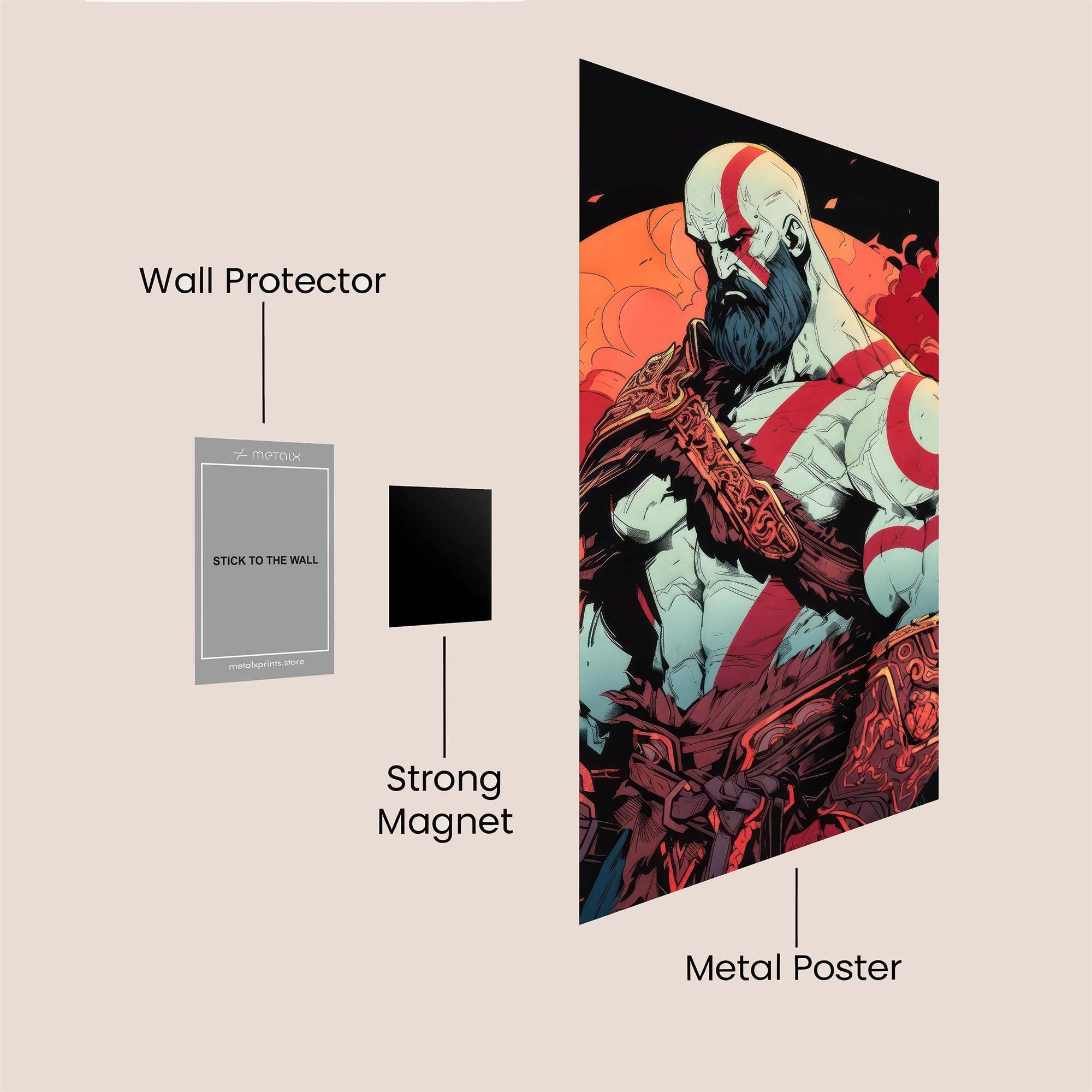 Kratos Fiery Safe Wall Magnetic / M