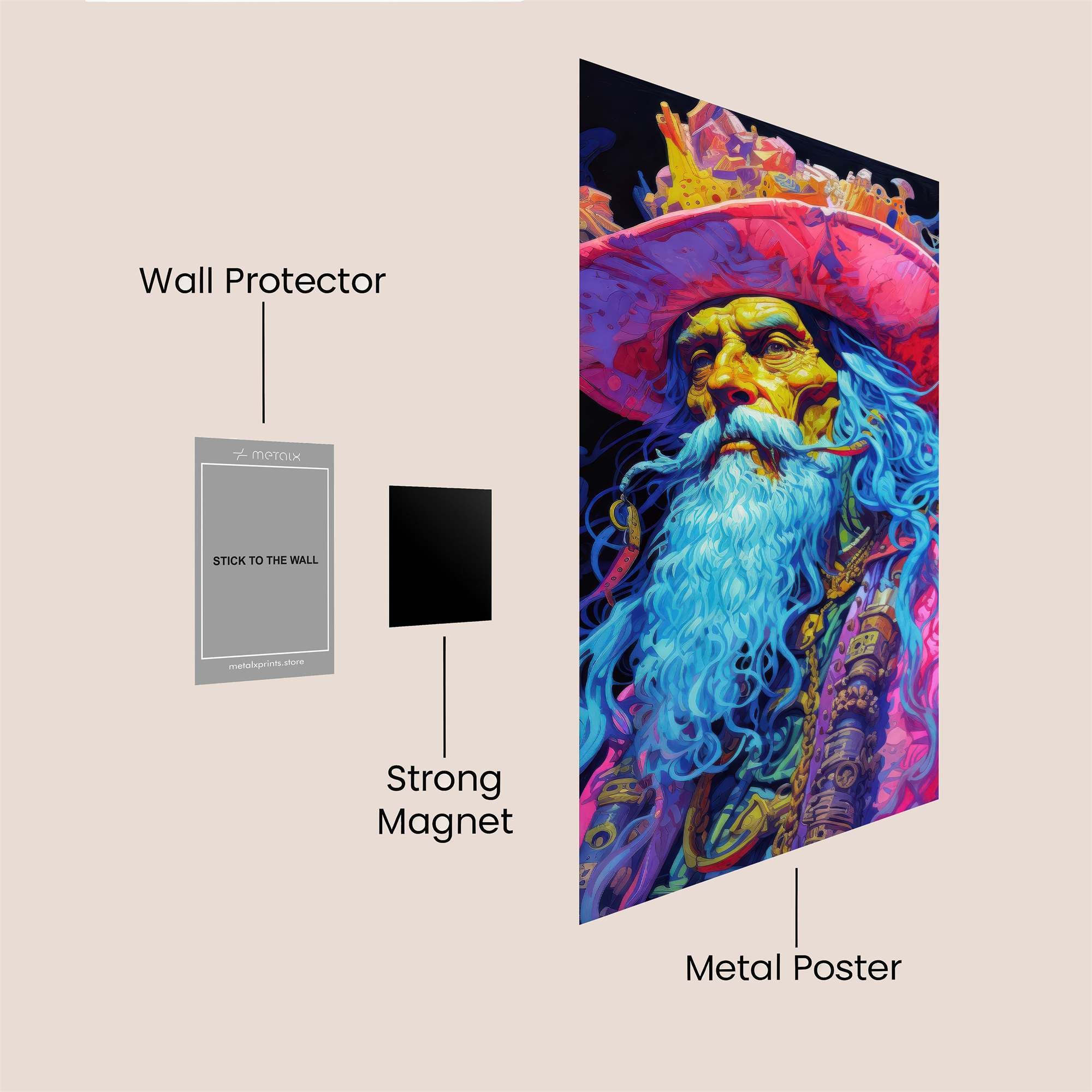 Wizard Whimsy Safe Wall Magnetic / M