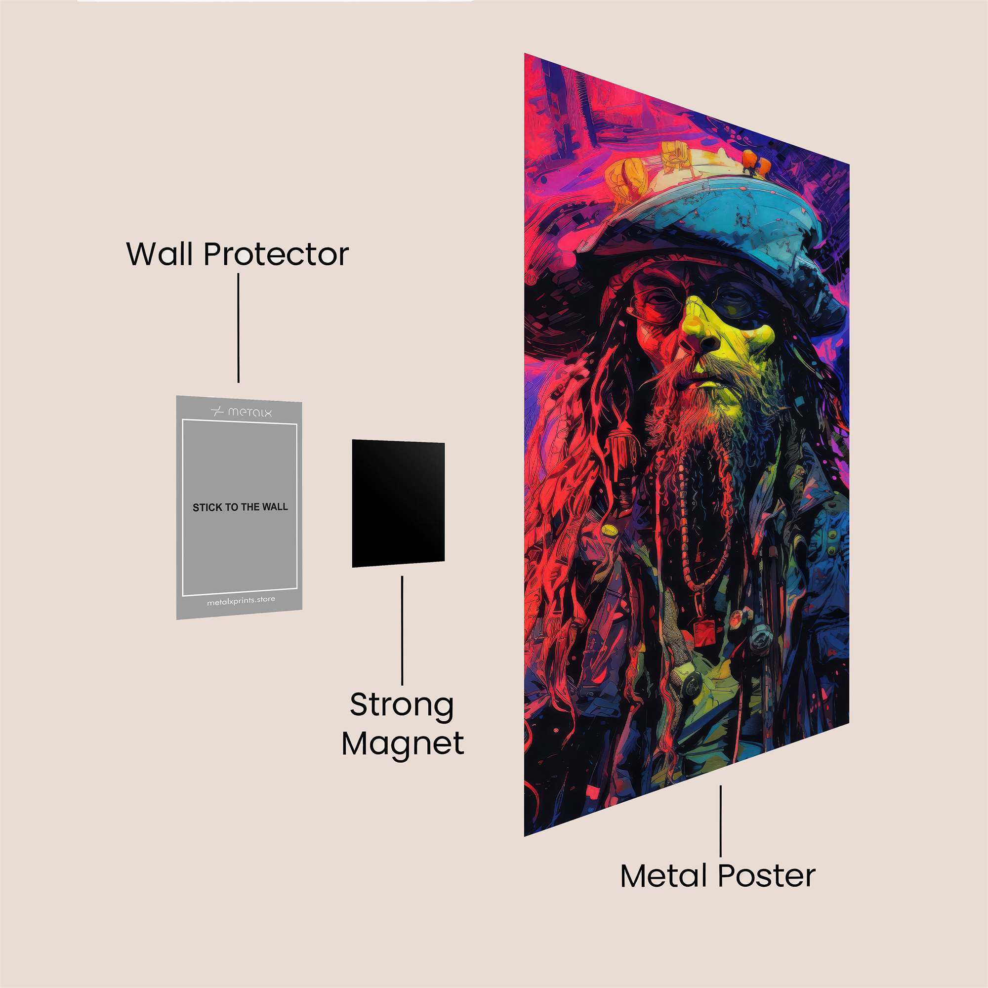 Captain Vibrant Safe Wall Magnetic / M