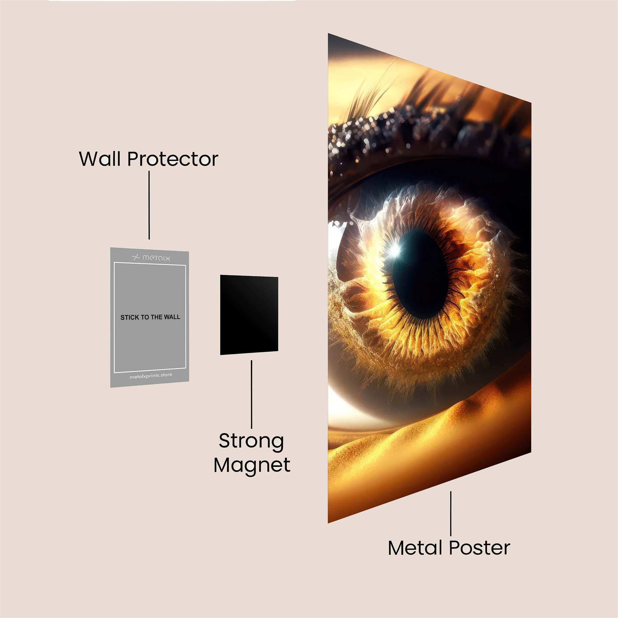 Golden Gaze Safe Wall Magnetic / M