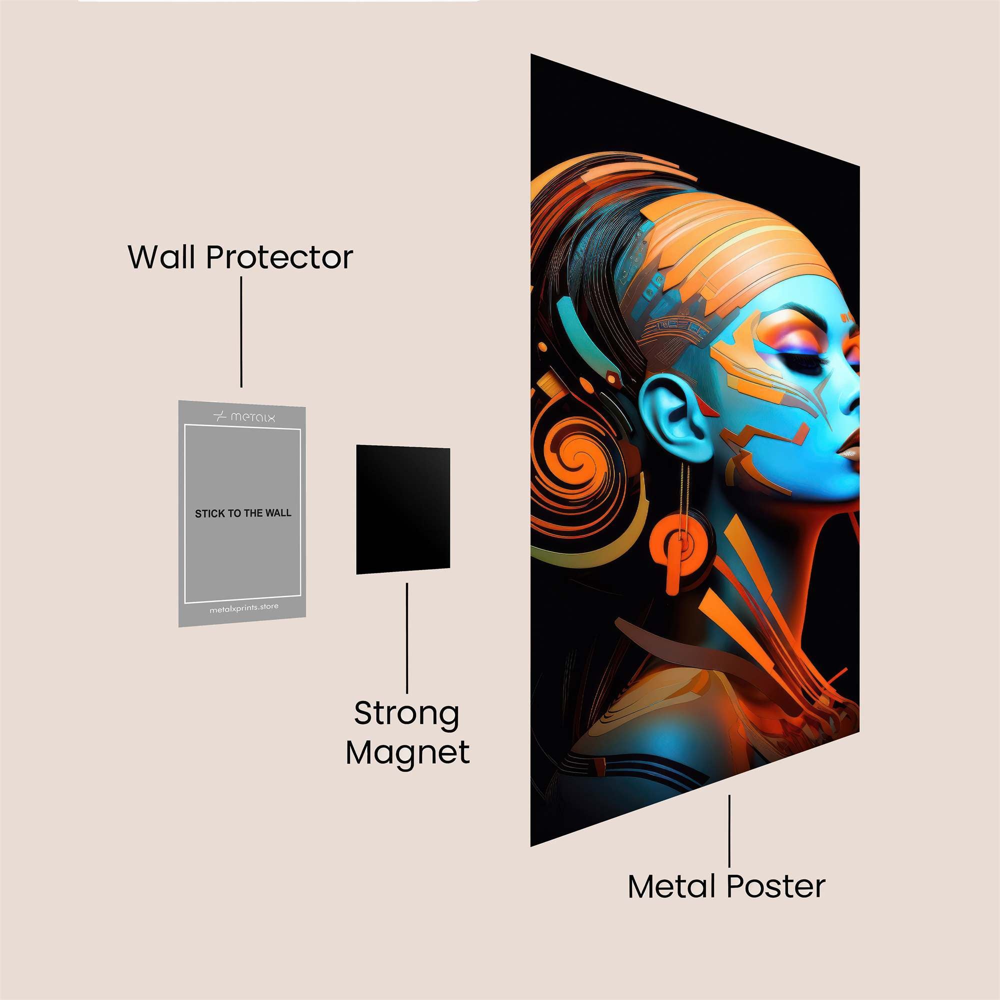 Neon Queen Safe Wall Magnetic / M
