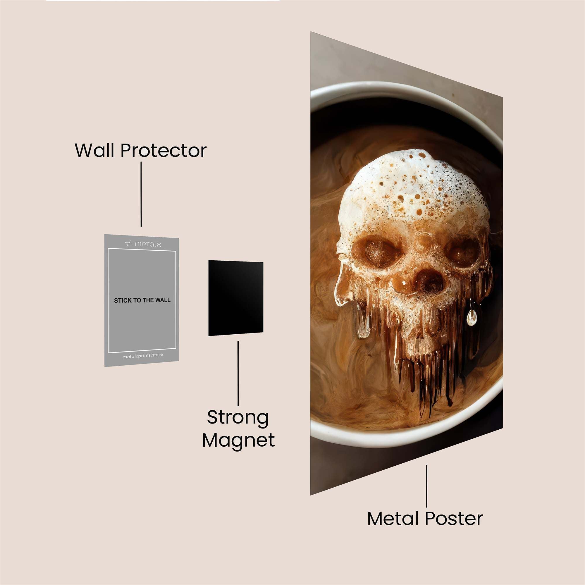 Skull Brew Safe Wall Magnetic / M