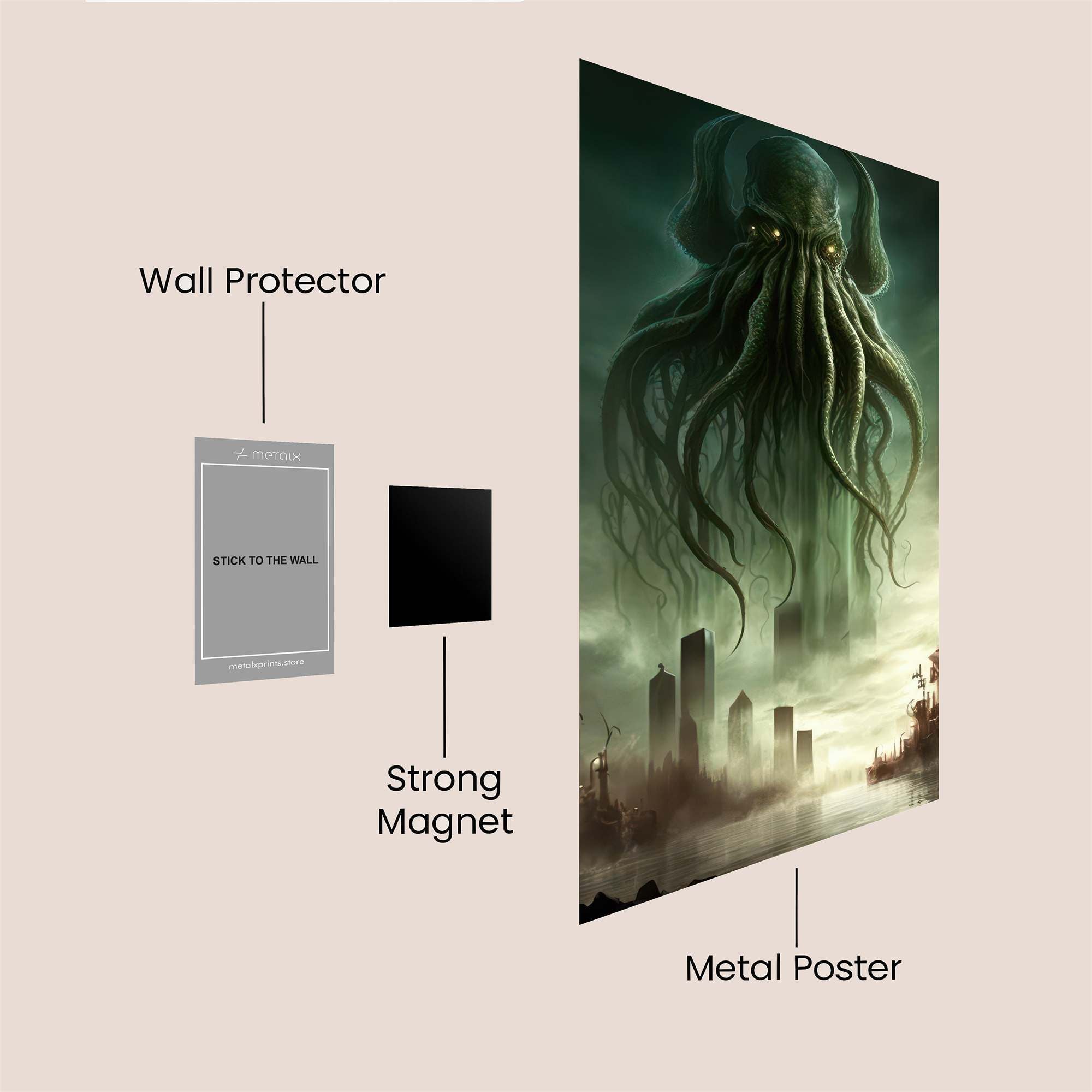 Cthulhu Awakens Safe Wall Magnetic / M