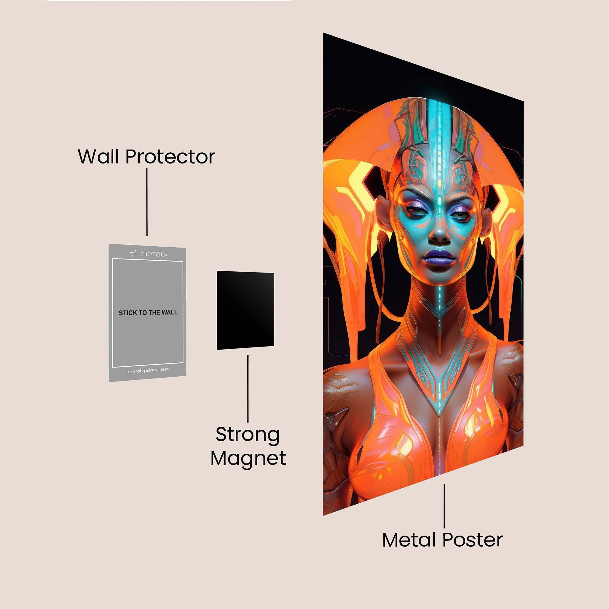 Neon Goddess Safe Wall Magnetic / M