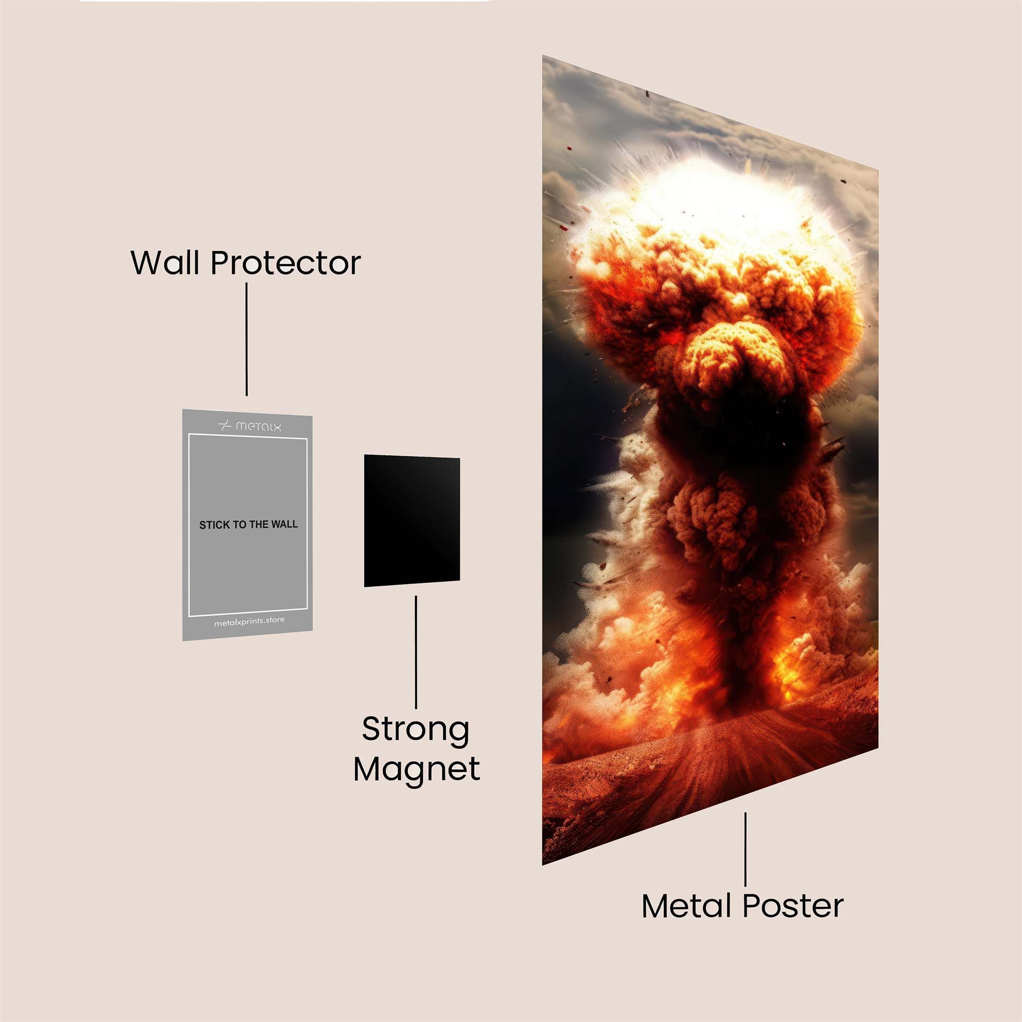 Poodle Apocalypse Safe Wall Magnetic / M