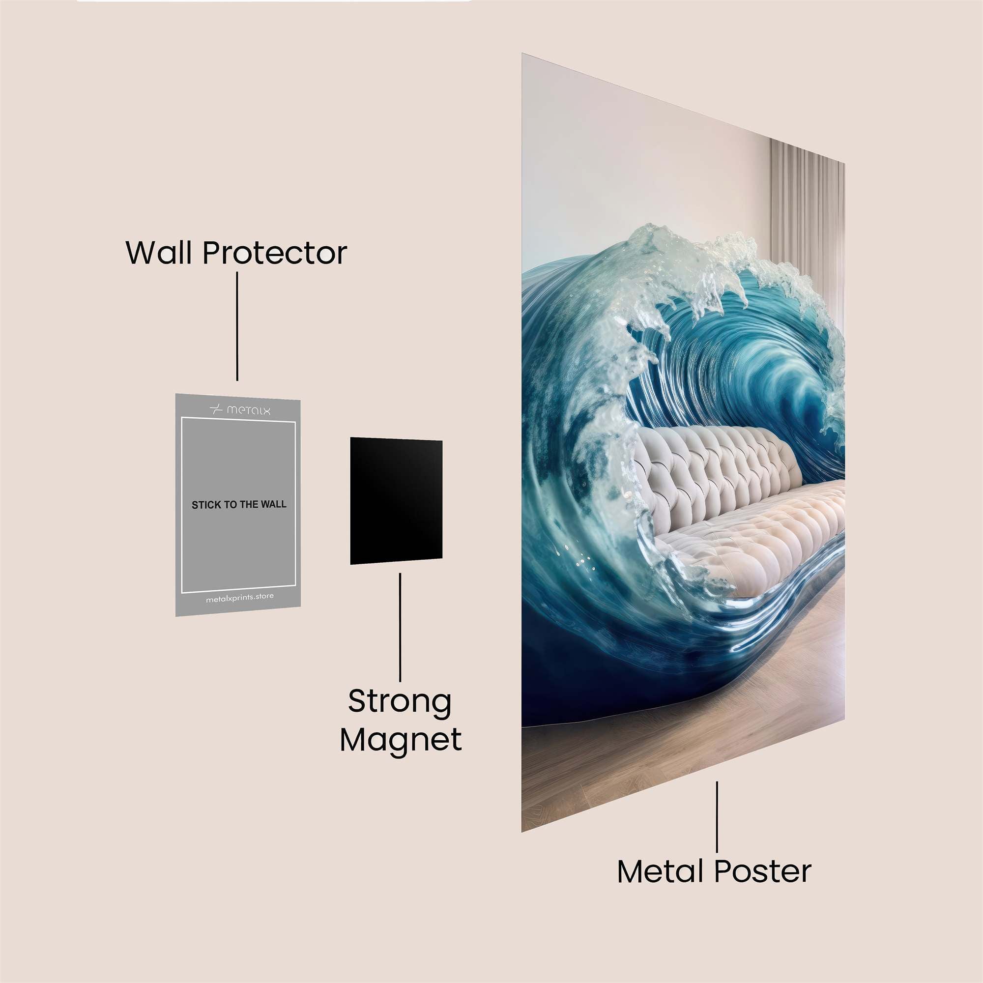 Wave Serenity Safe Wall Magnetic / M