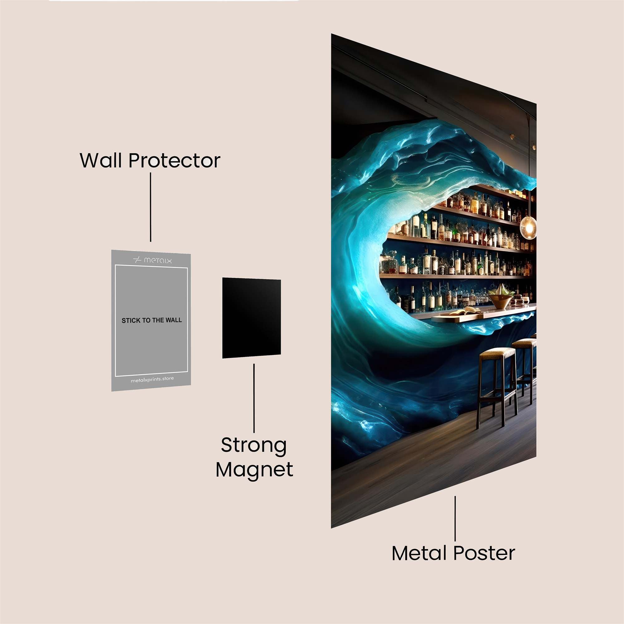 Wave Whimsy Safe Wall Magnetic / M