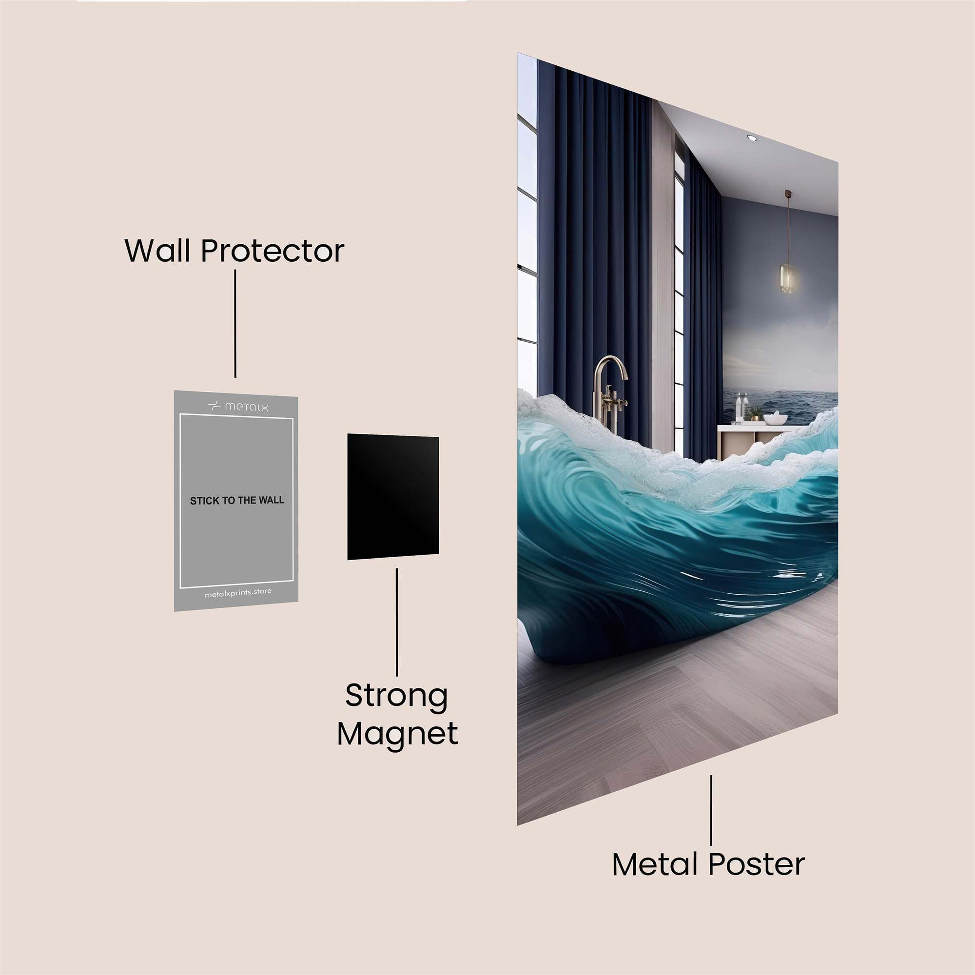 Wave Serenity Safe Wall Magnetic / M