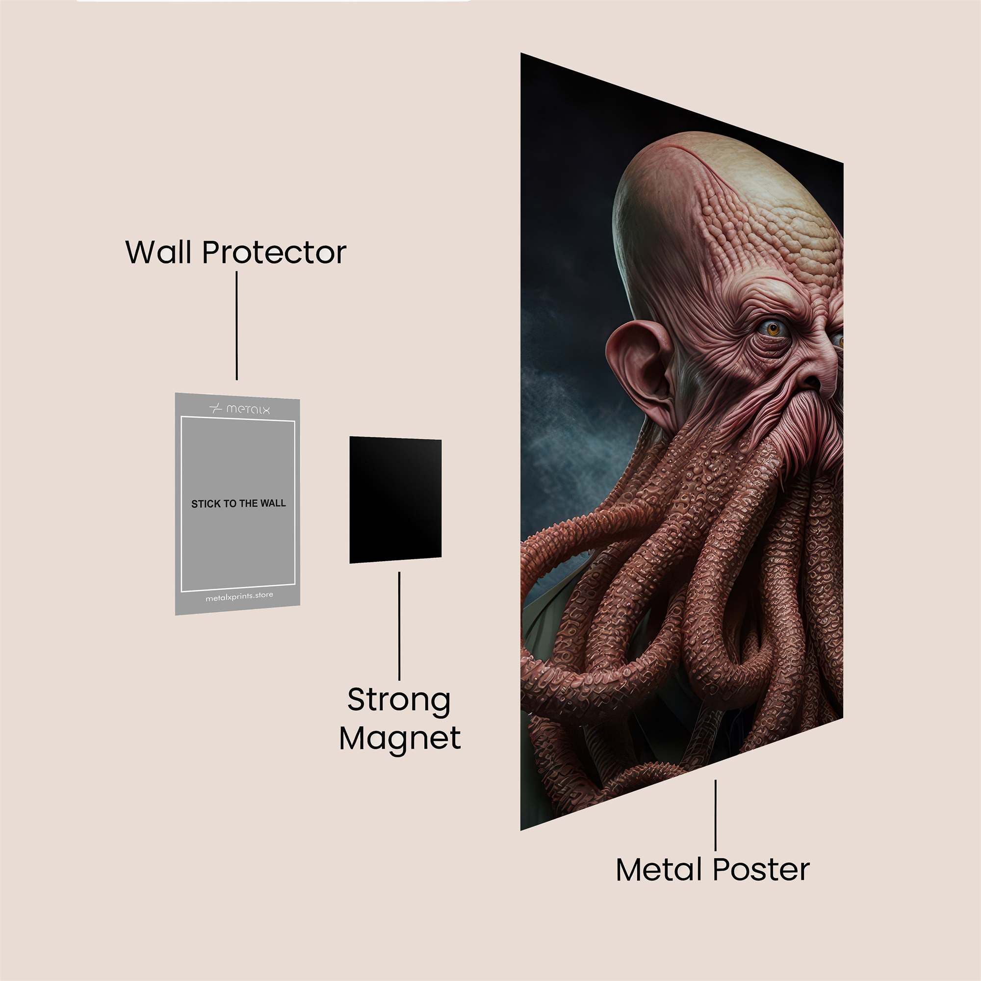 Cthulhu Whimsy Safe Wall Magnetic / M