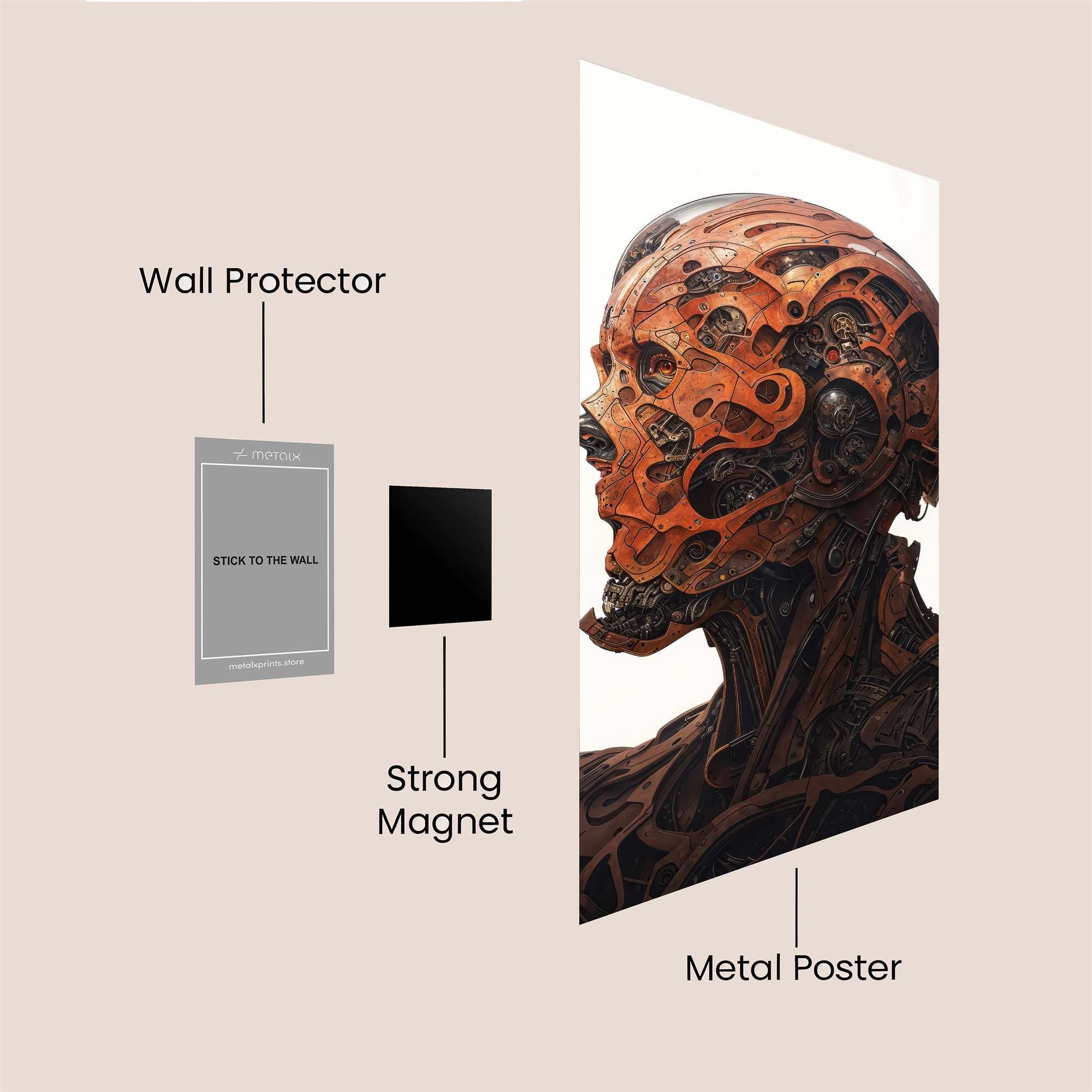 Rust Elegance Safe Wall Magnetic / M