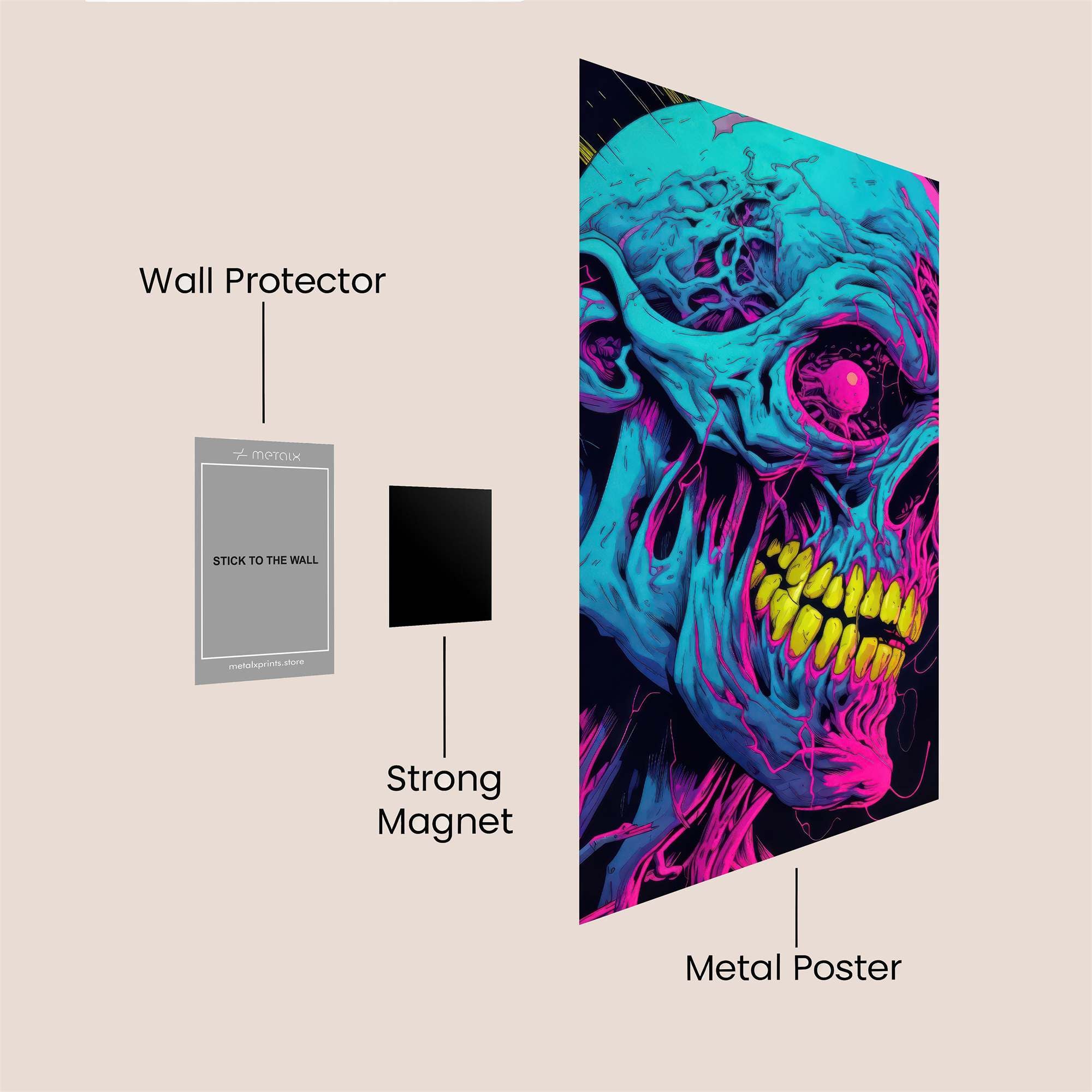 Skull Euphoria Safe Wall Magnetic / M