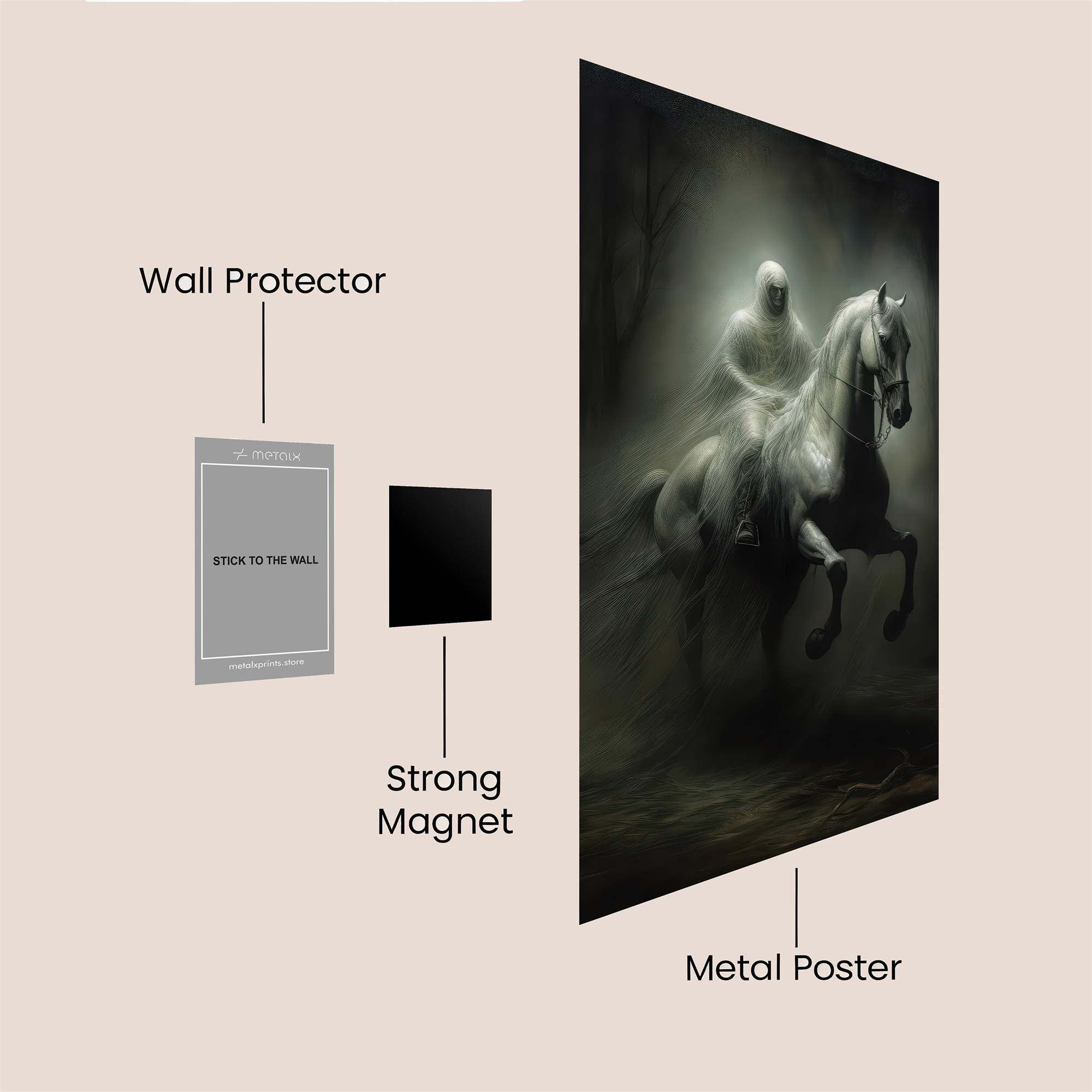 Ghostly Gallop Safe Wall Magnetic / M