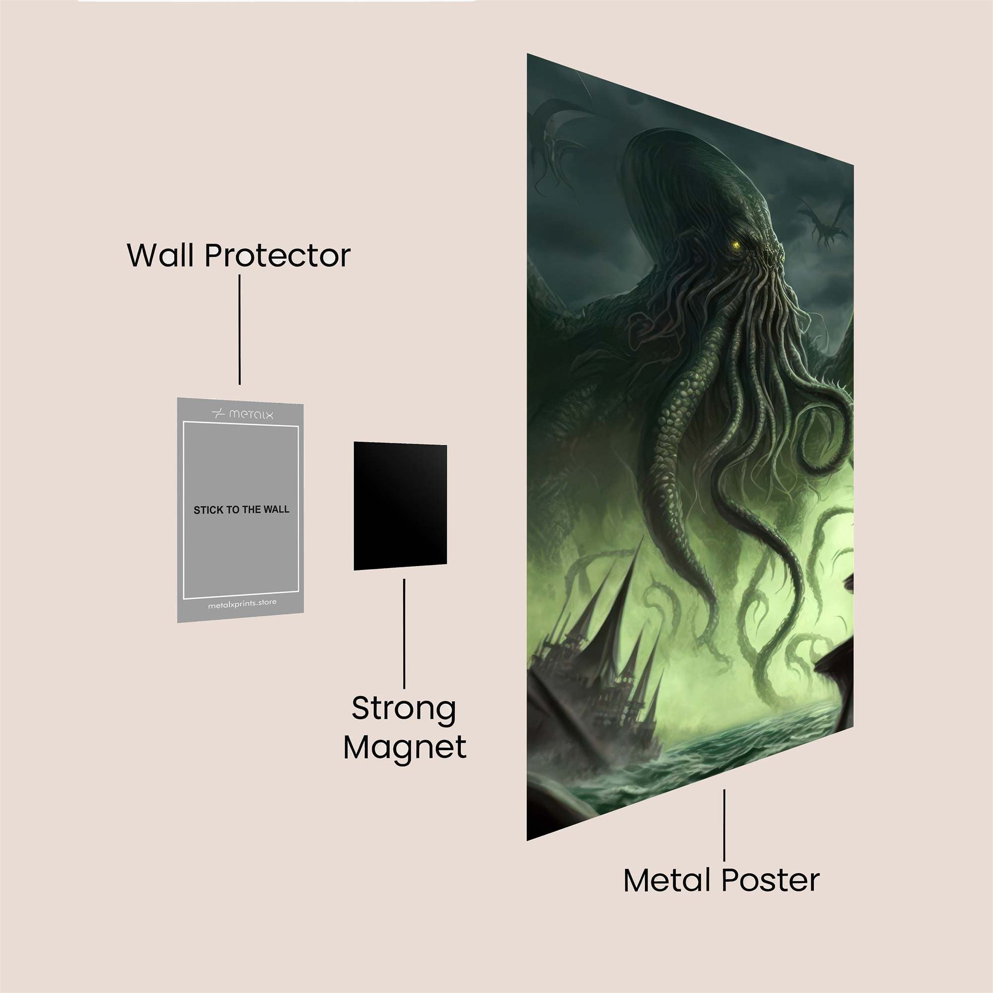 Cthulhu Emerges Safe Wall Magnetic / M