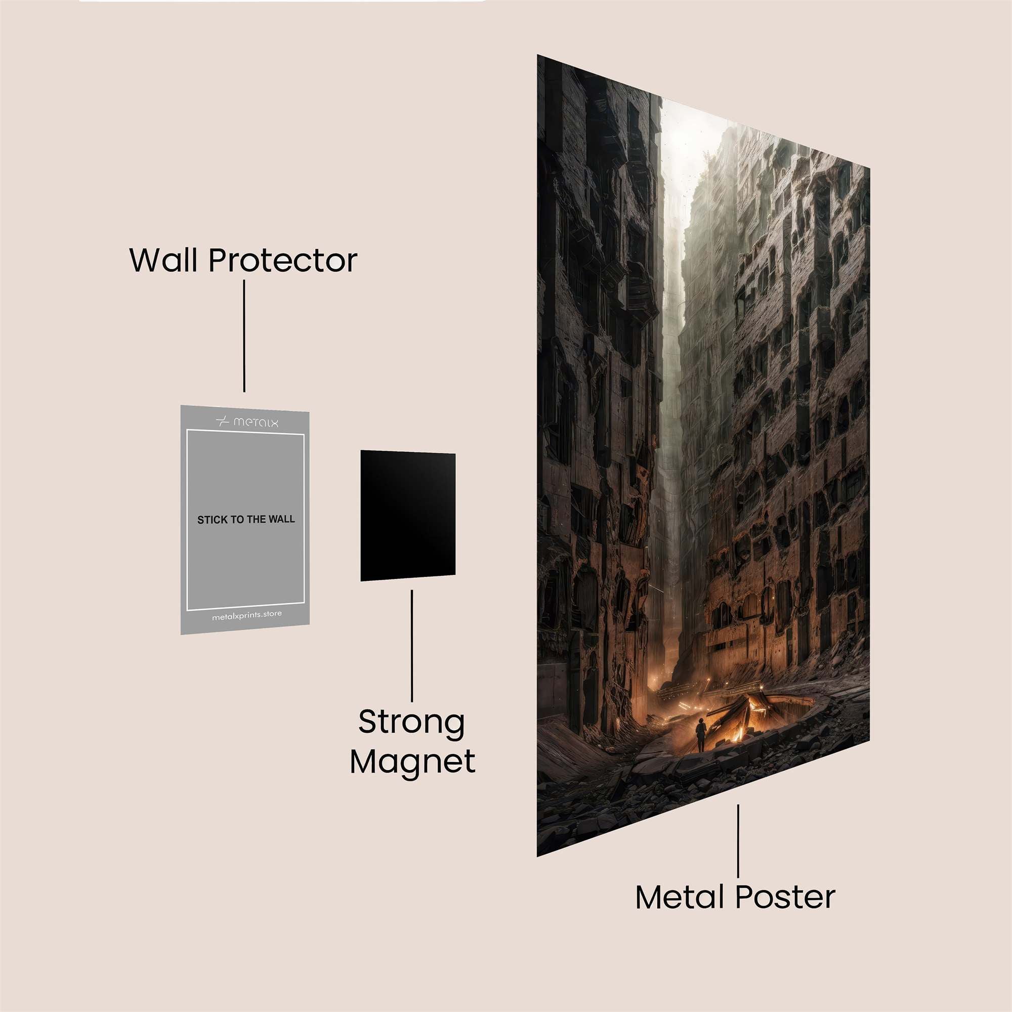 Ruins Desolate Safe Wall Magnetic / M
