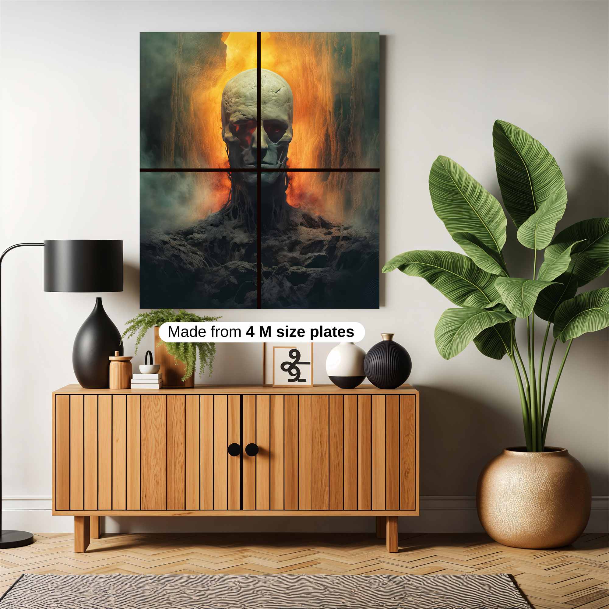 Skull Blaze Safe Wall Magnetic / M