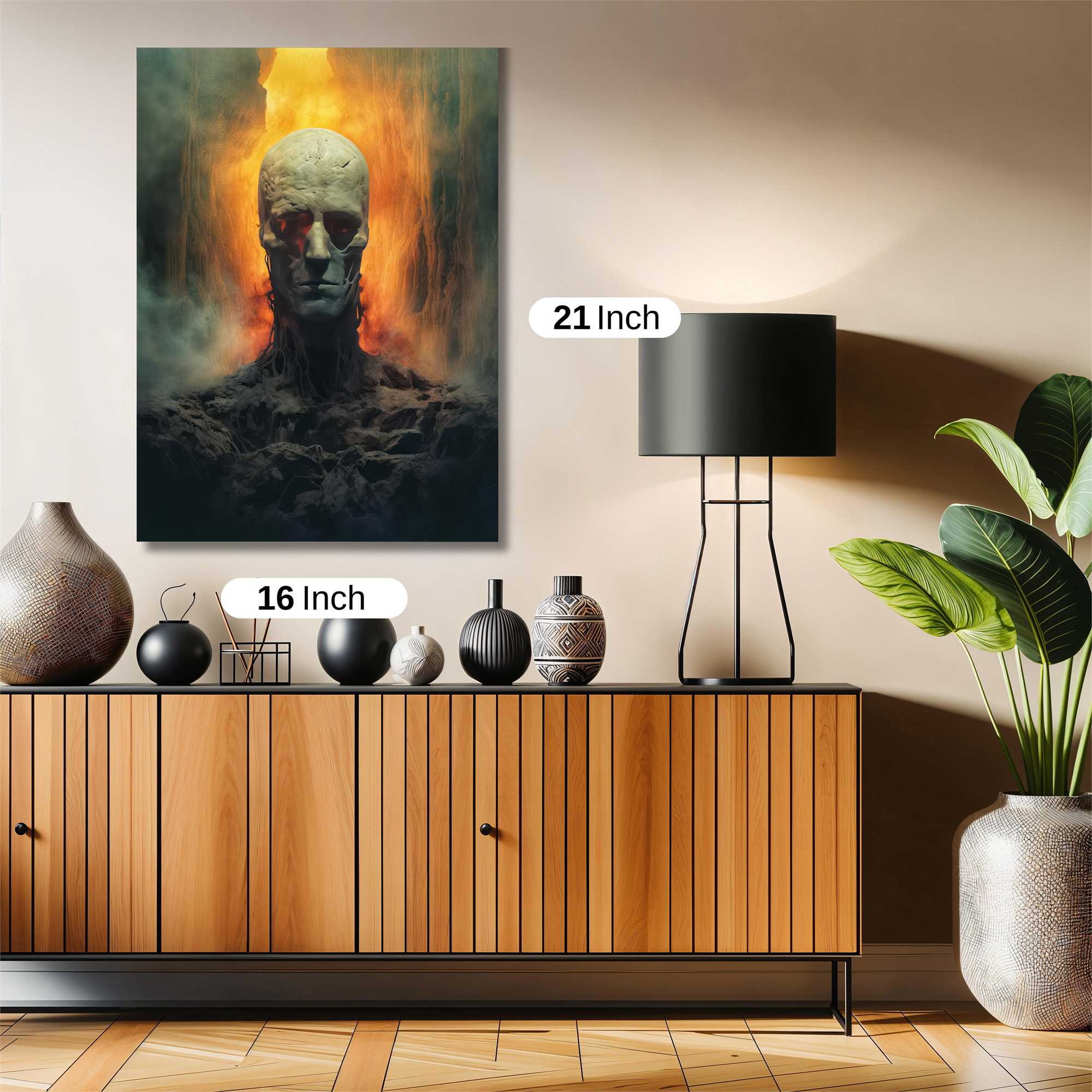Skull Blaze Safe Wall Magnetic / M