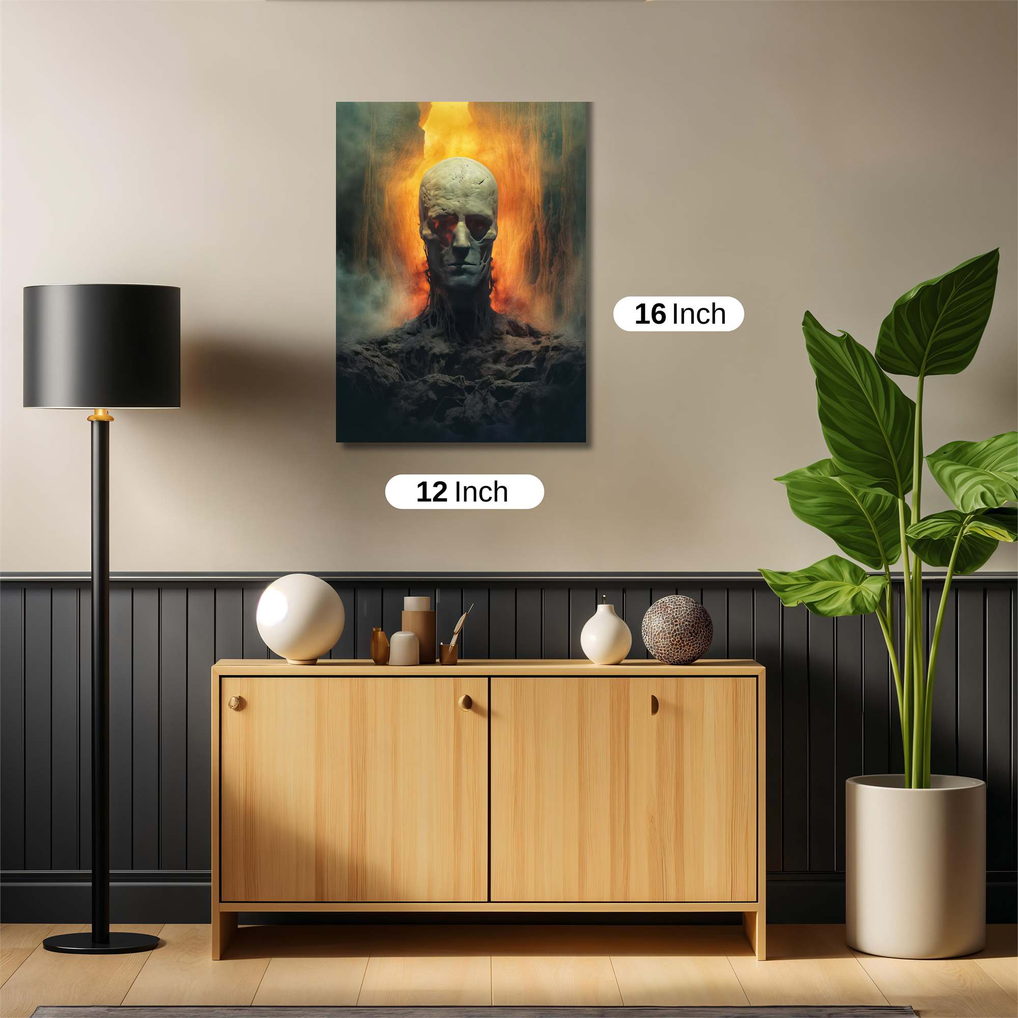 Skull Blaze Safe Wall Magnetic / M