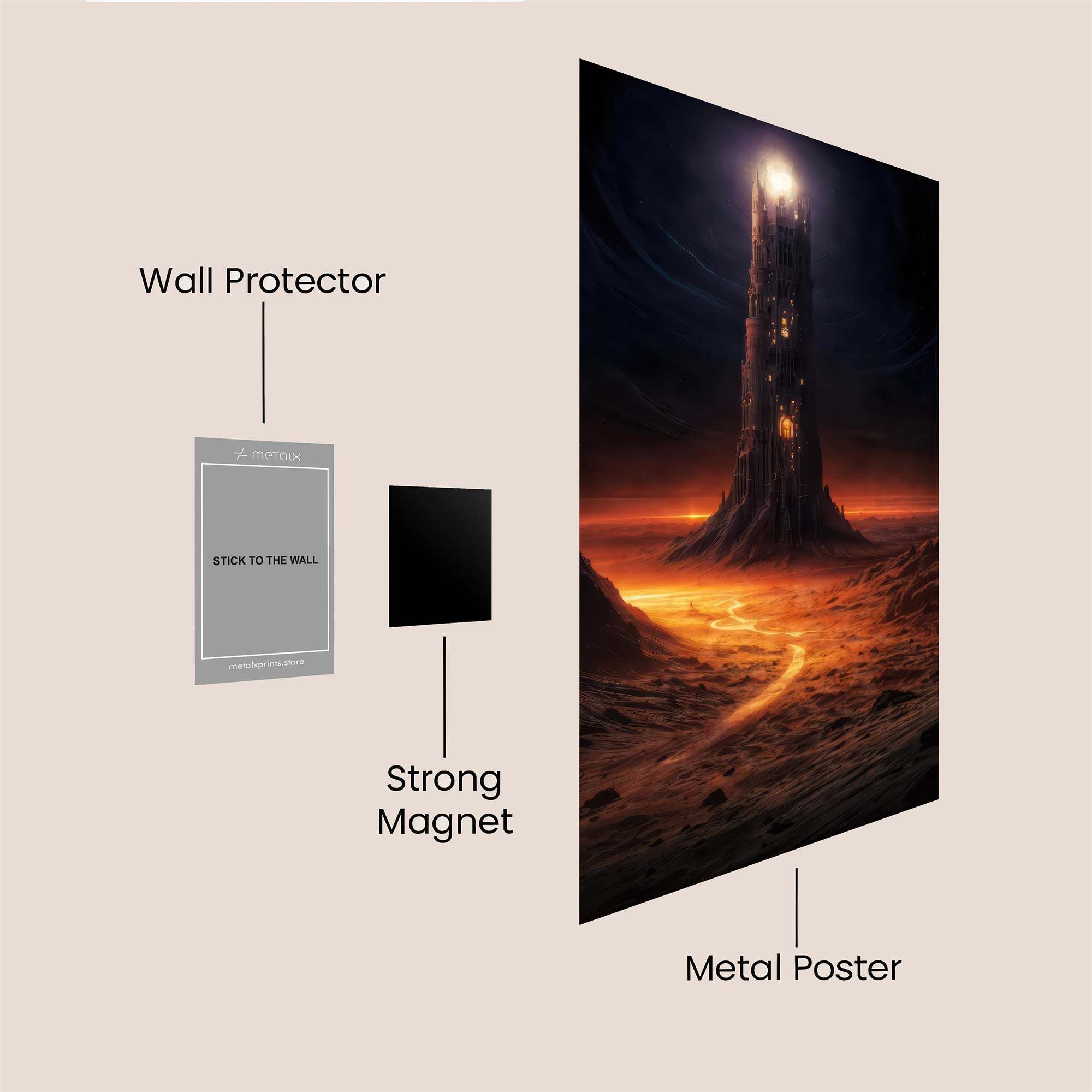 Tower Enigma Safe Wall Magnetic / M