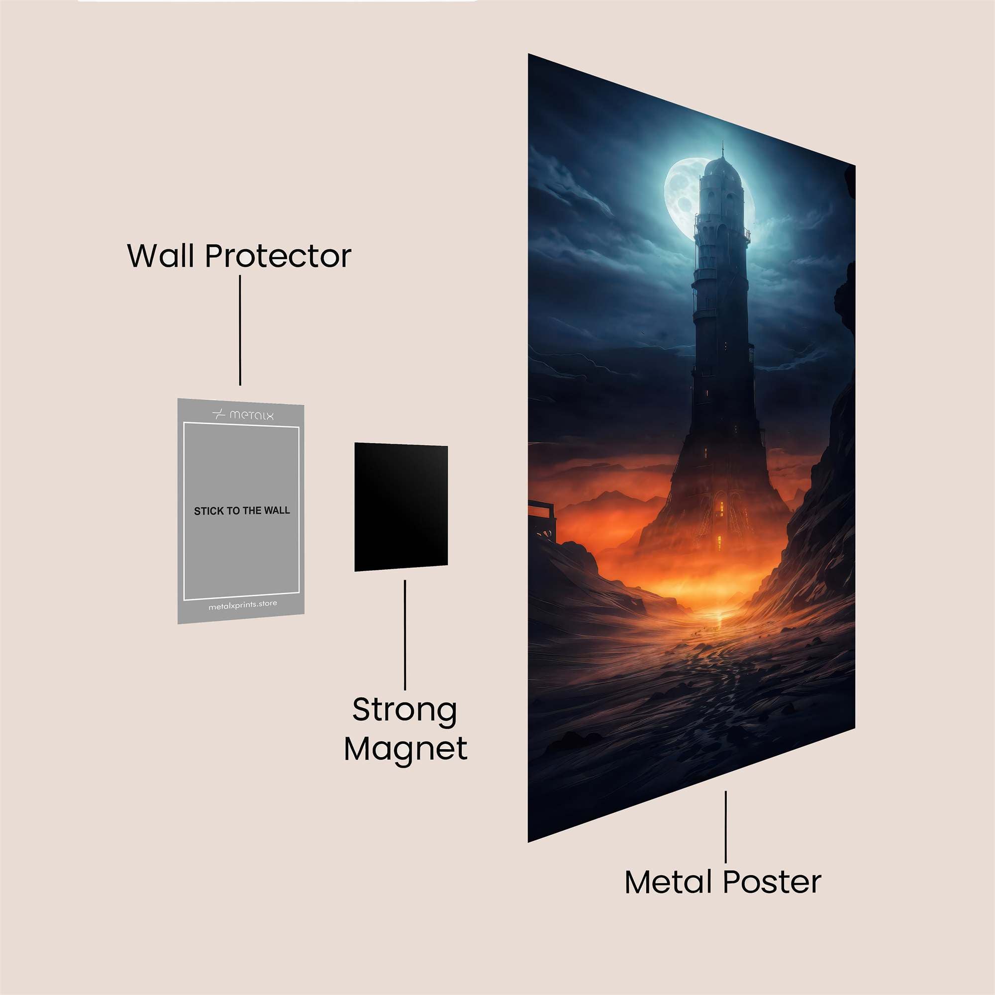 Barad-dûr Gloom Safe Wall Magnetic / M