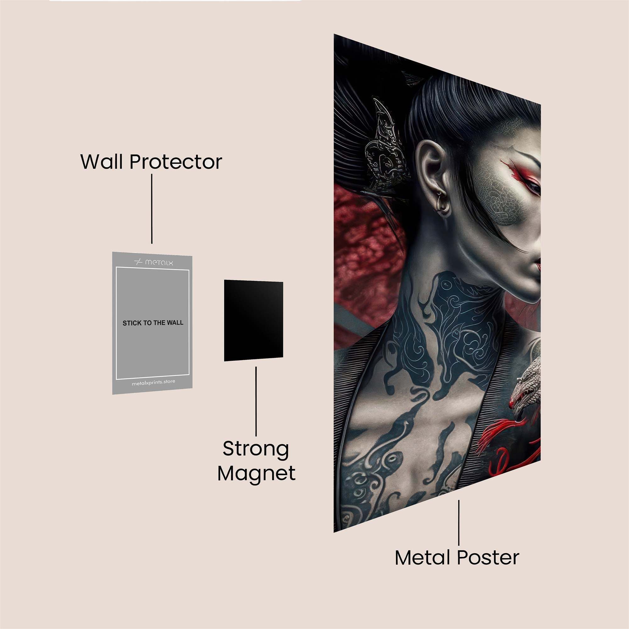 Geisha Enigma Safe Wall Magnetic / M